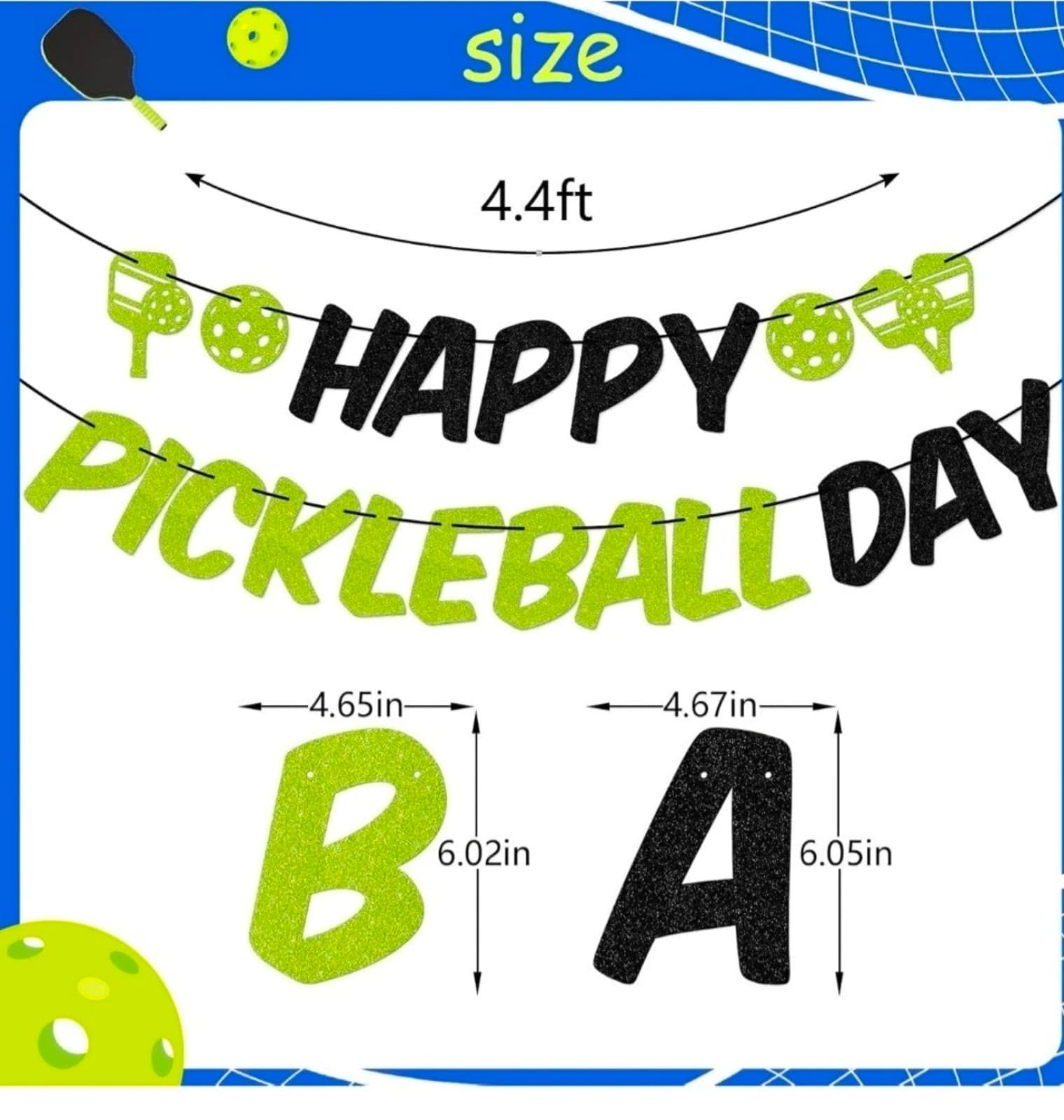 Happy Pickleball Day Sign Decorations - Thumbnail 2