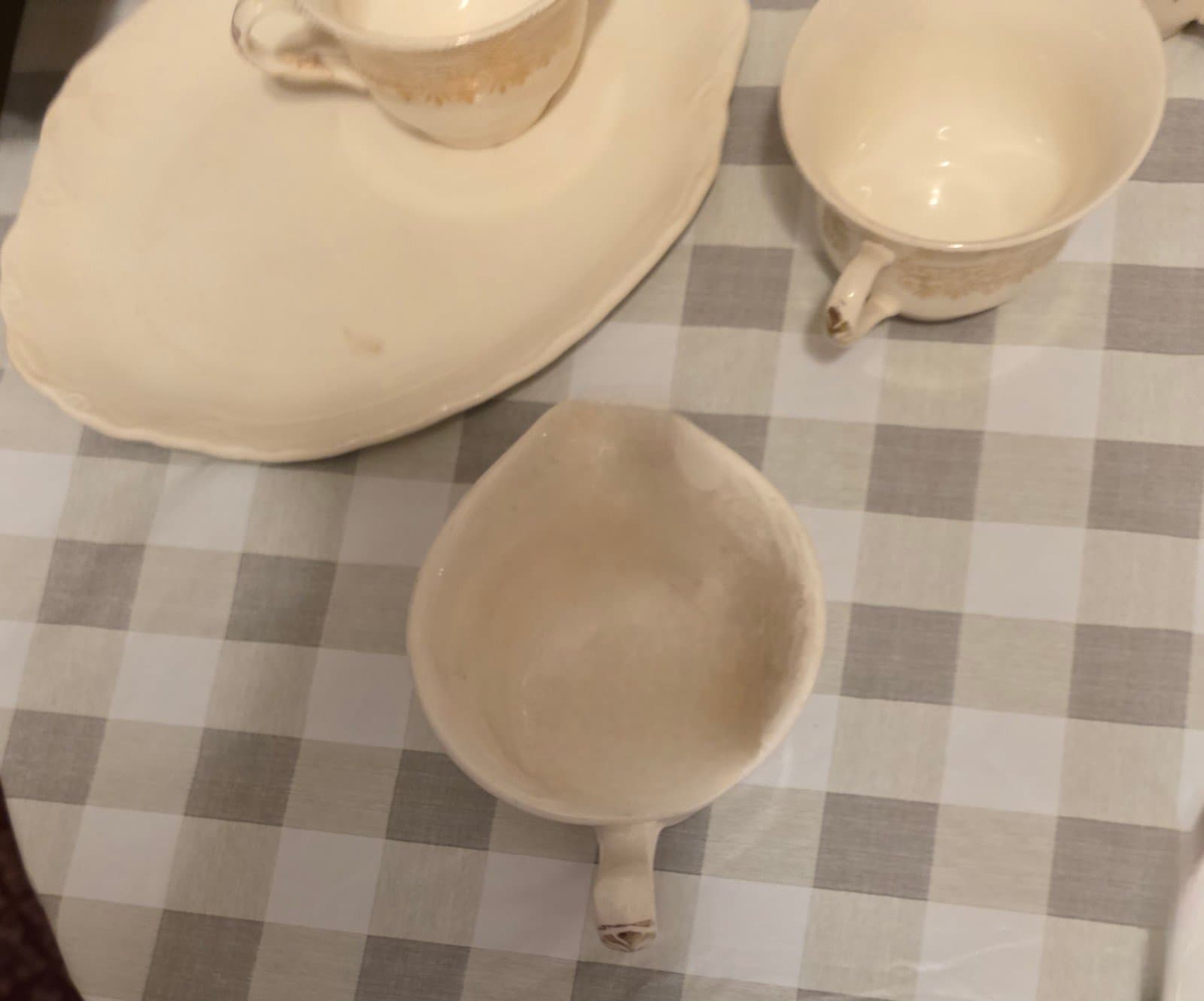 Stetson China Tea Set 22k Gold Greek Key & Shields Pattern - Thumbnail 12