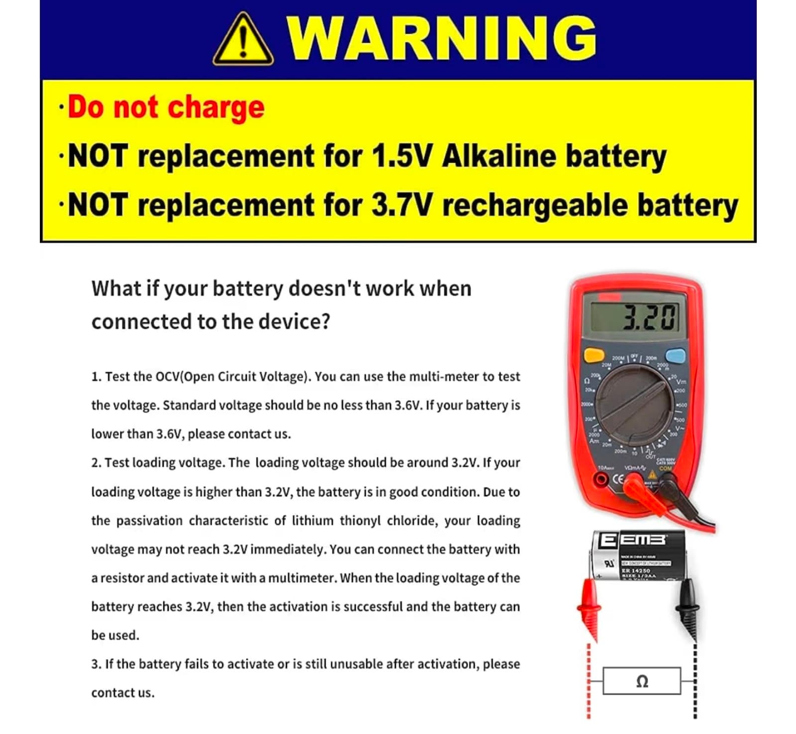 Half Size AA Batteries 8 Pack - Thumbnail 3