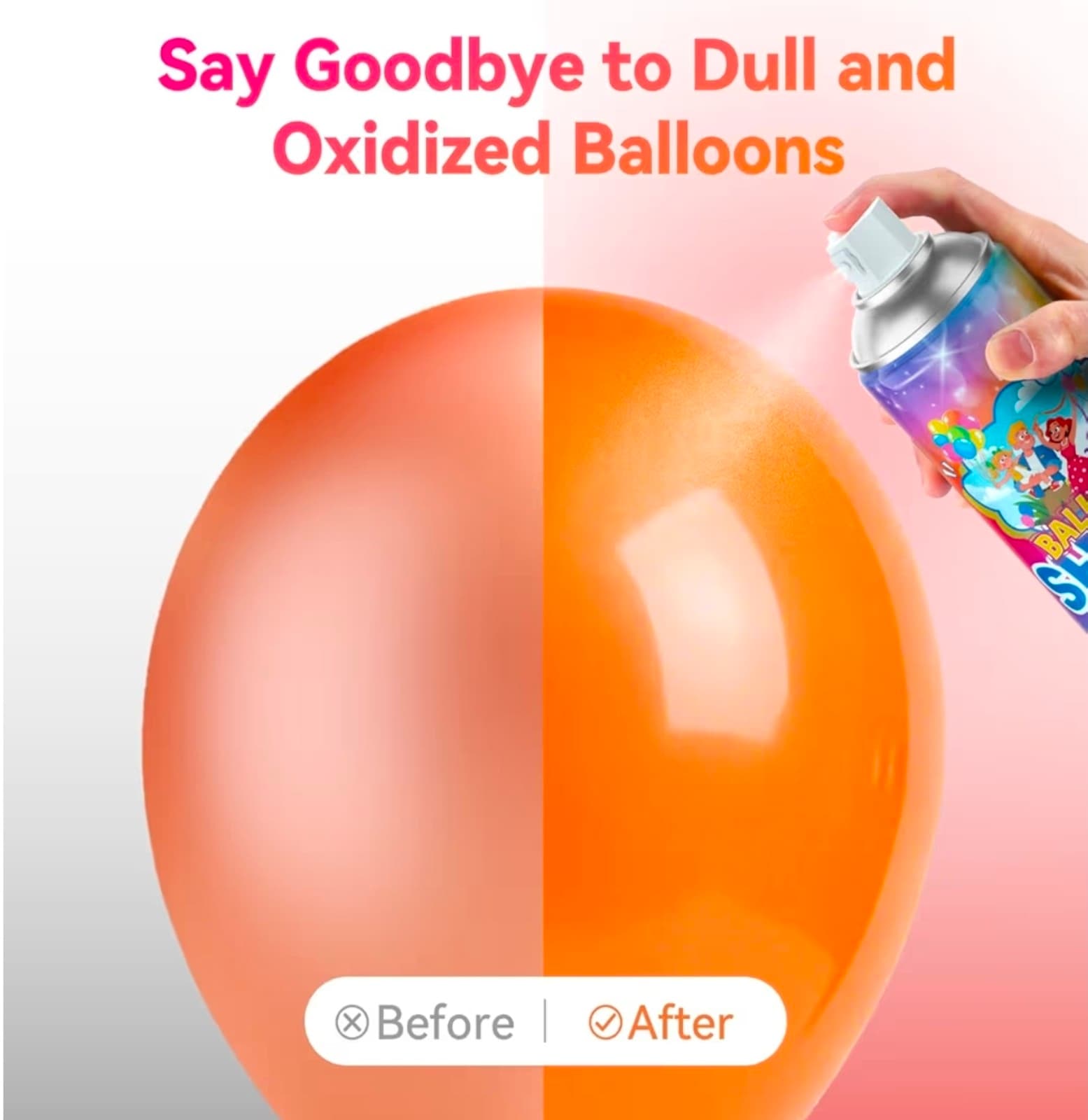 Balloon Shine Spray, 7 fl.oz Long Lasting Instant High Shine Balloon Spray - Thumbnail 3