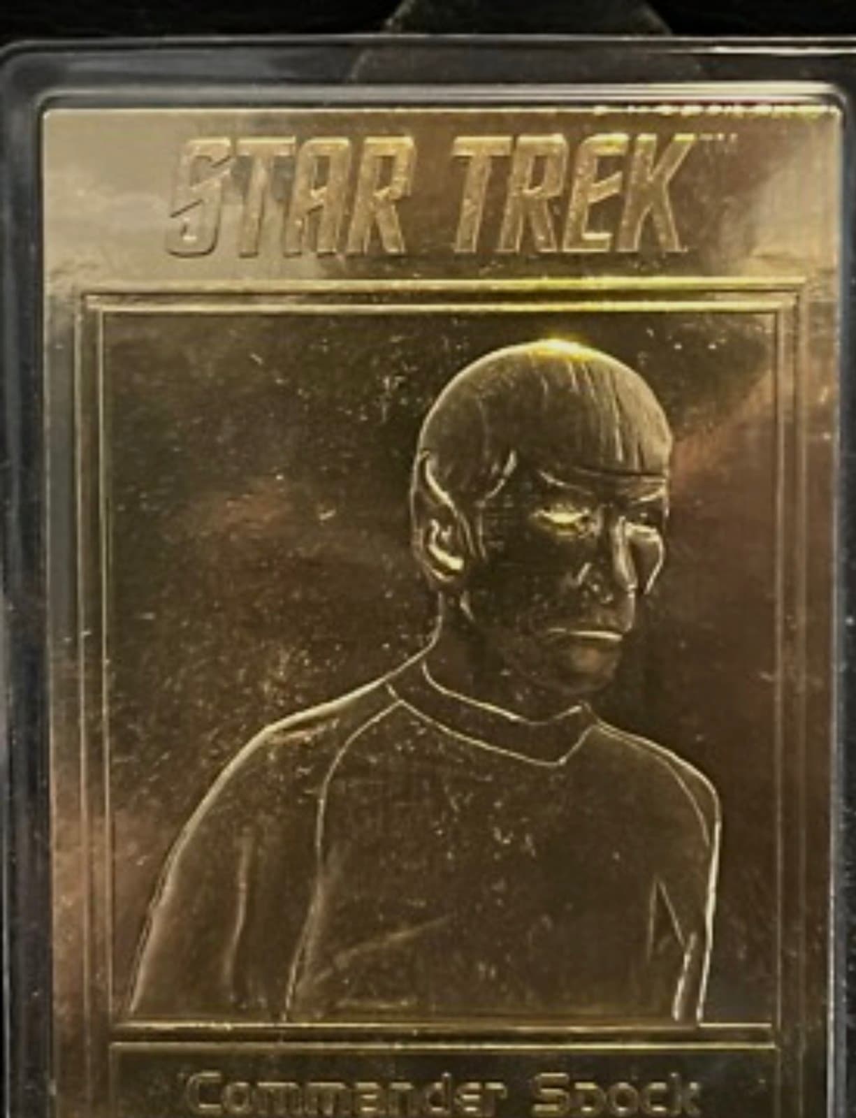 Commander Spock Star Trek 2001 Danbury Mint 22Kt Gold Card - Thumbnail 3