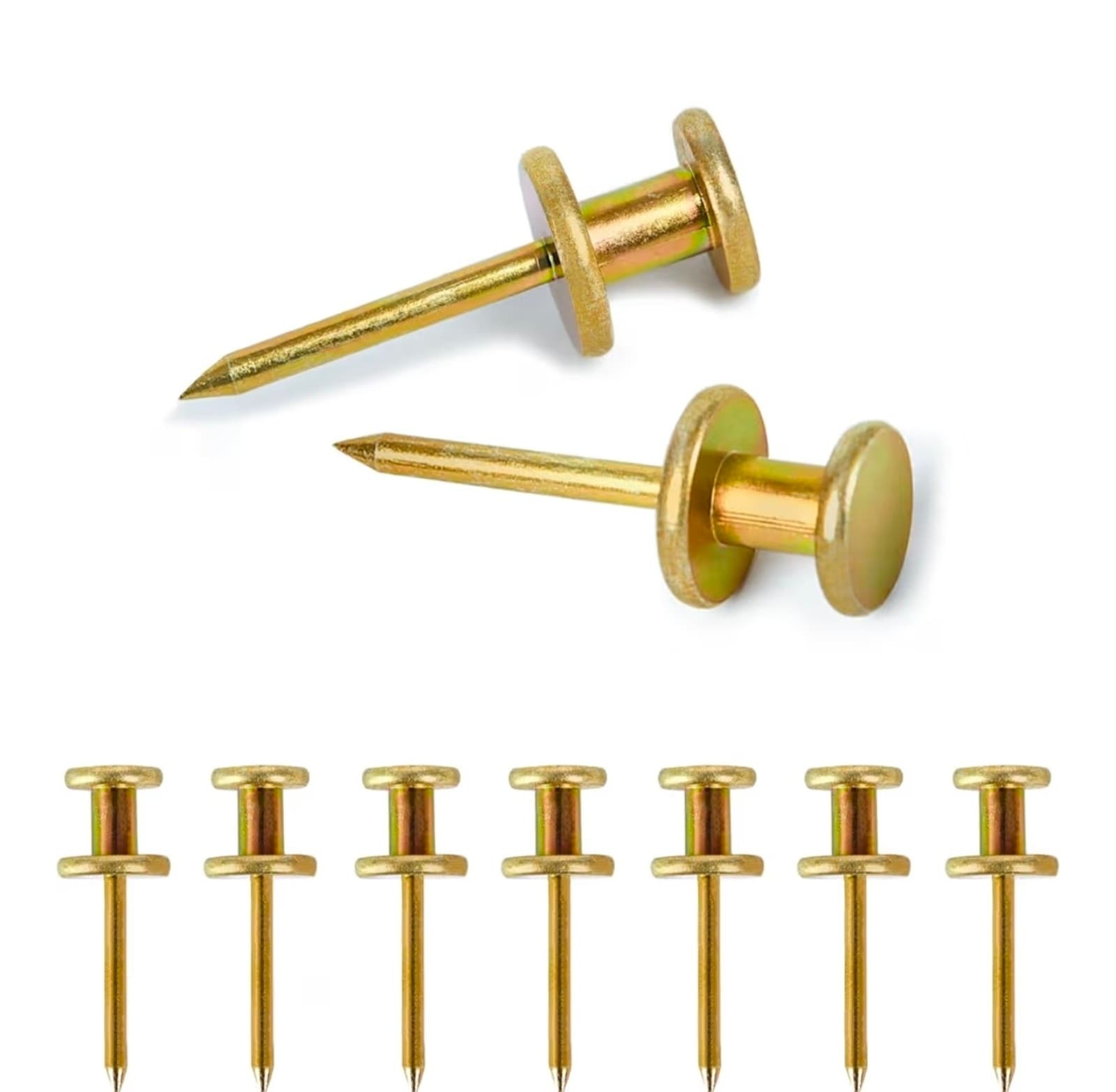 Double Headed Picture Hangers(20lbs-50pcs), Picture Hanging Nails, Thumb Tacks , - Image 1