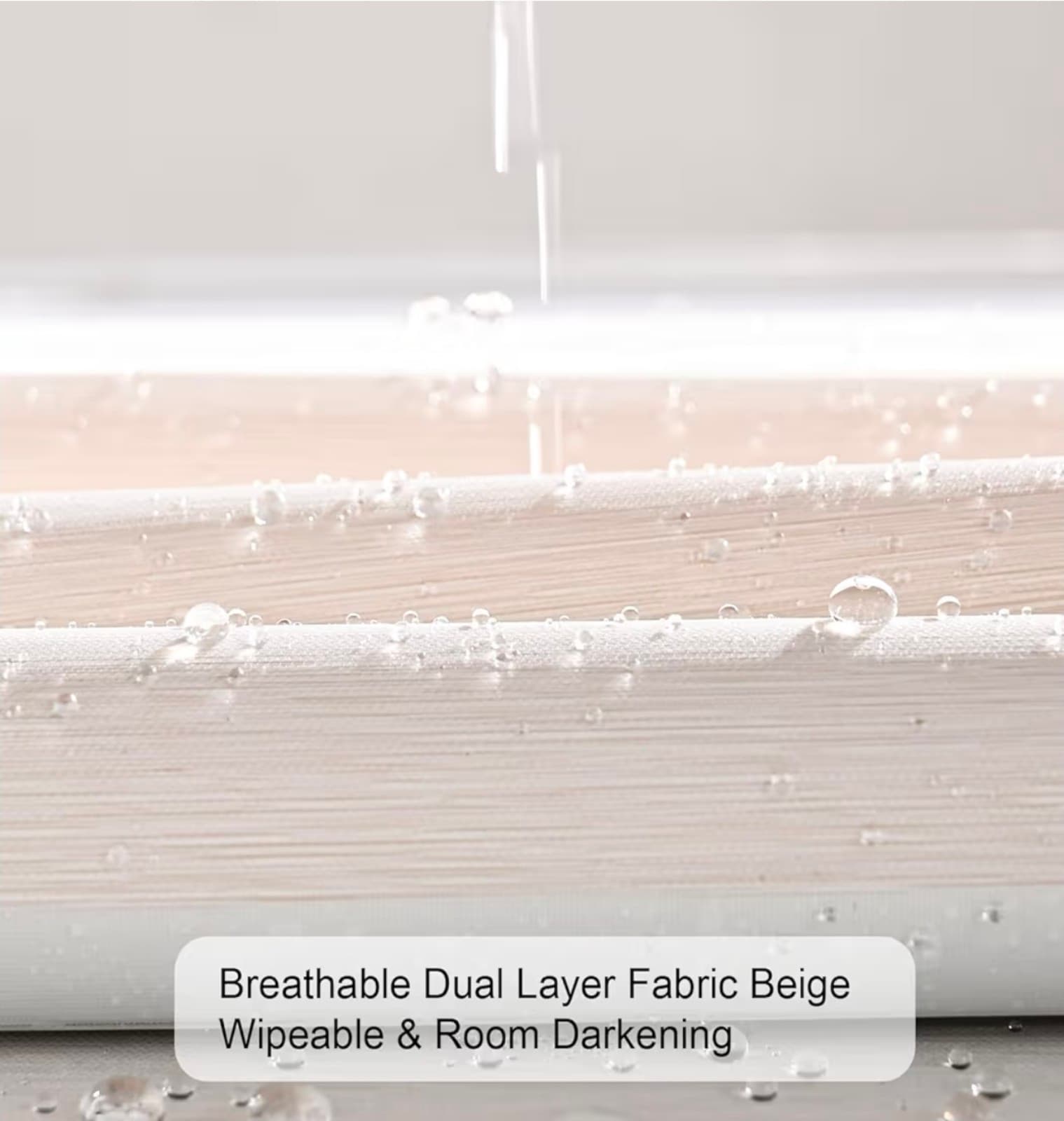 Persilux Cordless Zebra Blinds for Windows (35" W x 72" H, Beige - Thumbnail 3