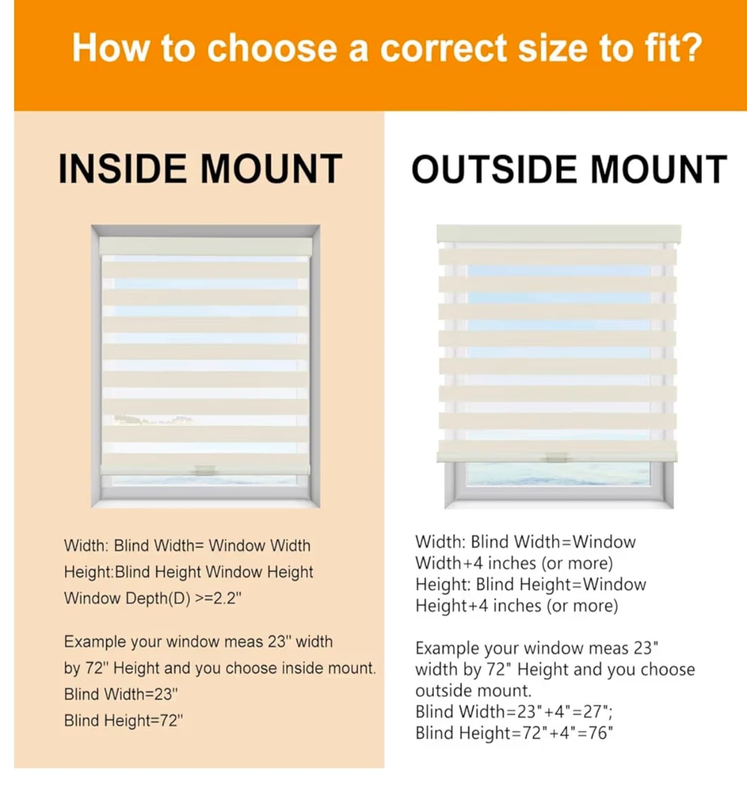 Persilux Cordless Zebra Blinds for Windows (35" W x 72" H, Beige - Thumbnail 5