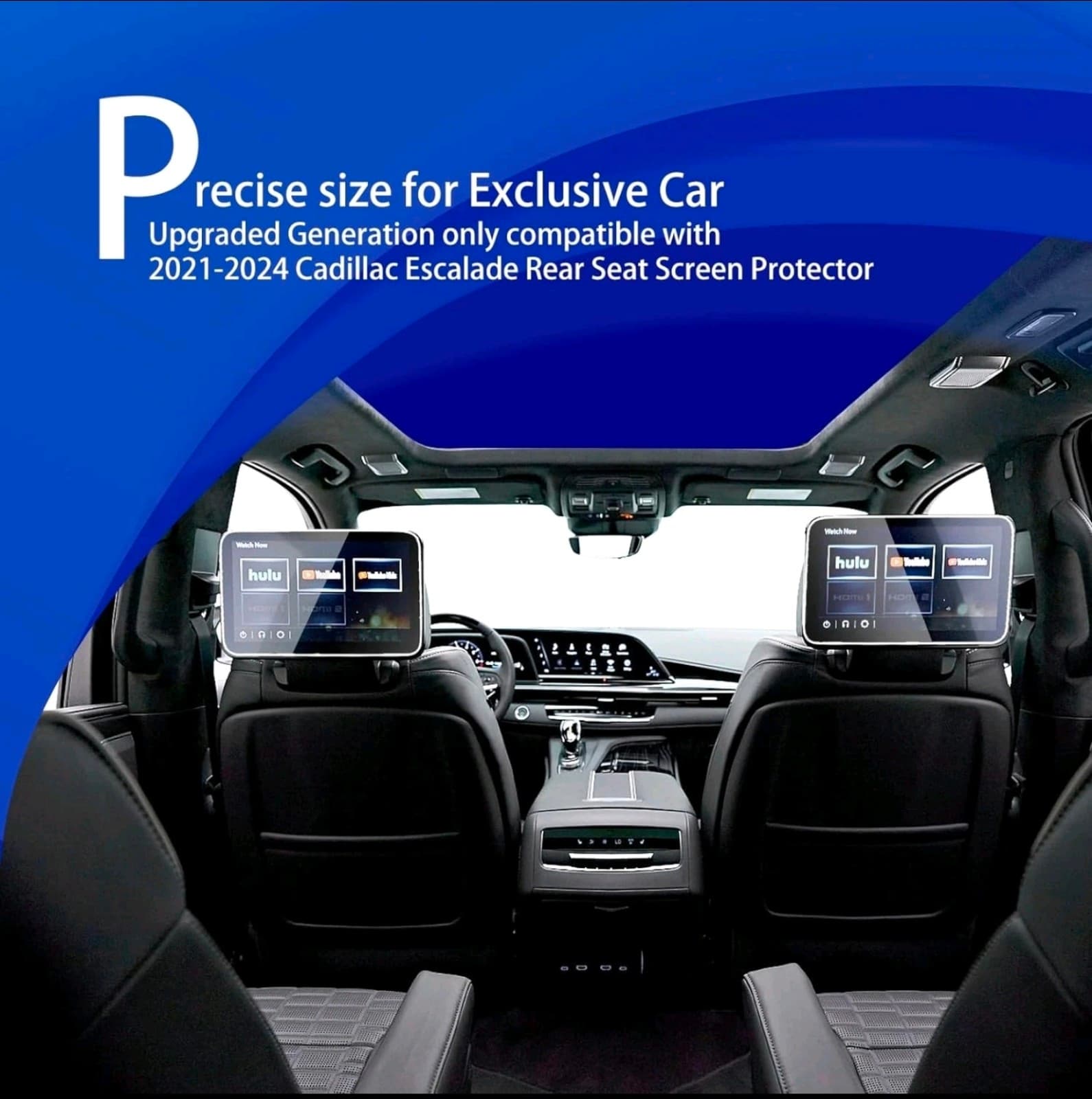 Tempered Glass Screen Protector for 2021-2025 GMC Yukon Denali/Chevy Tahoe 2pcs - Thumbnail 2