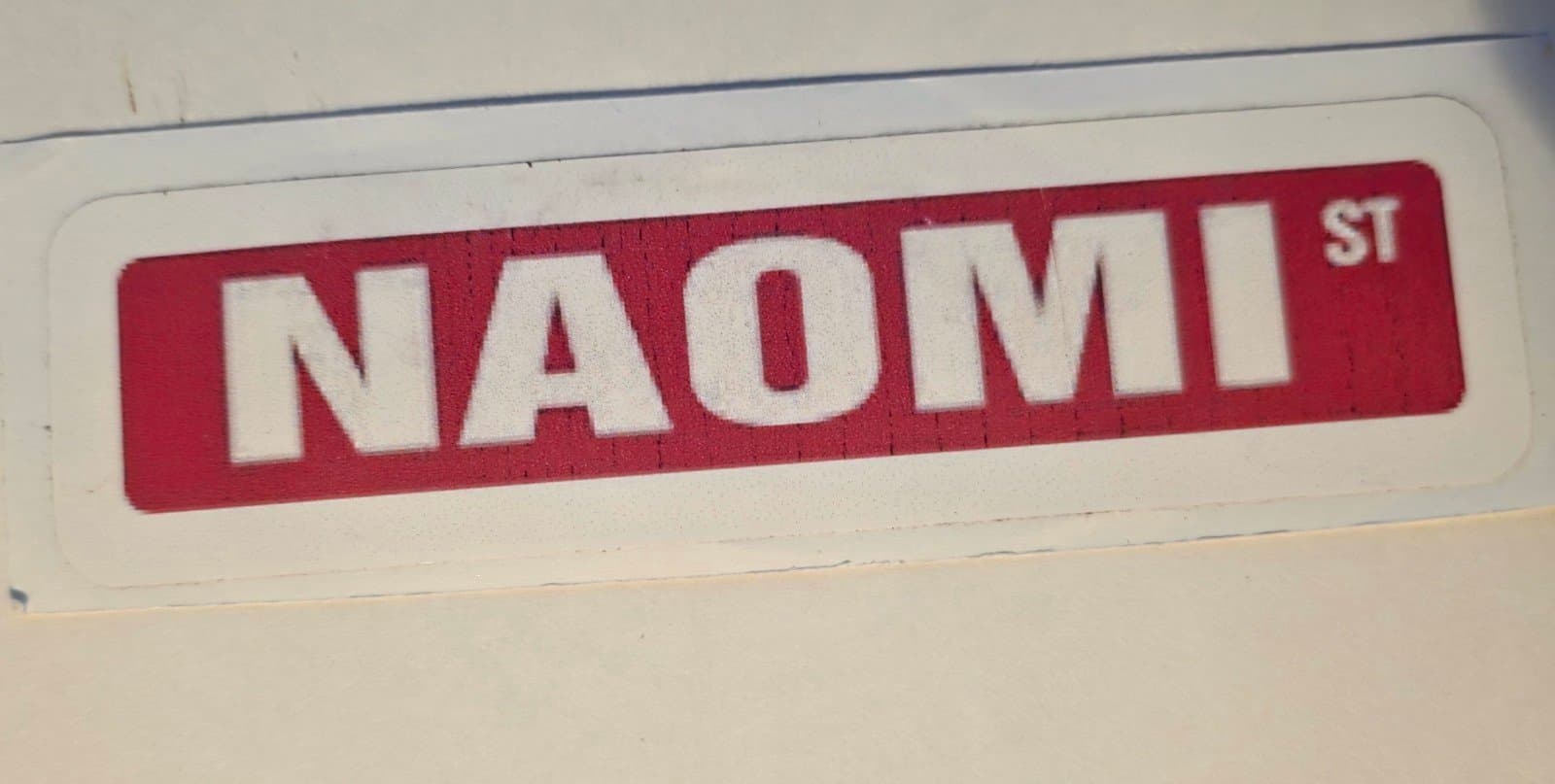 Naomi St Vinyl Sticker - Image 1