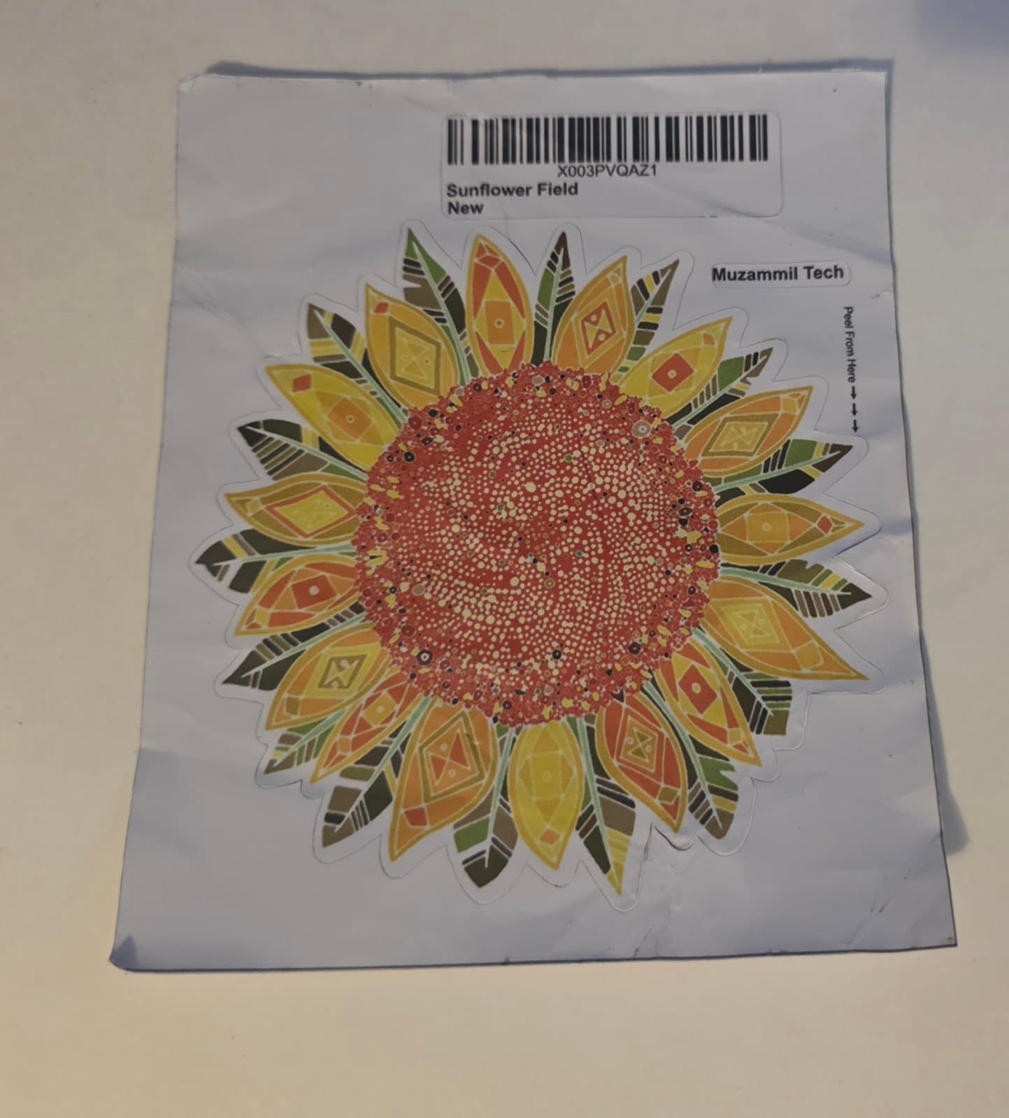 Sunflower Field Vinyl Sticker 6in - Image 1