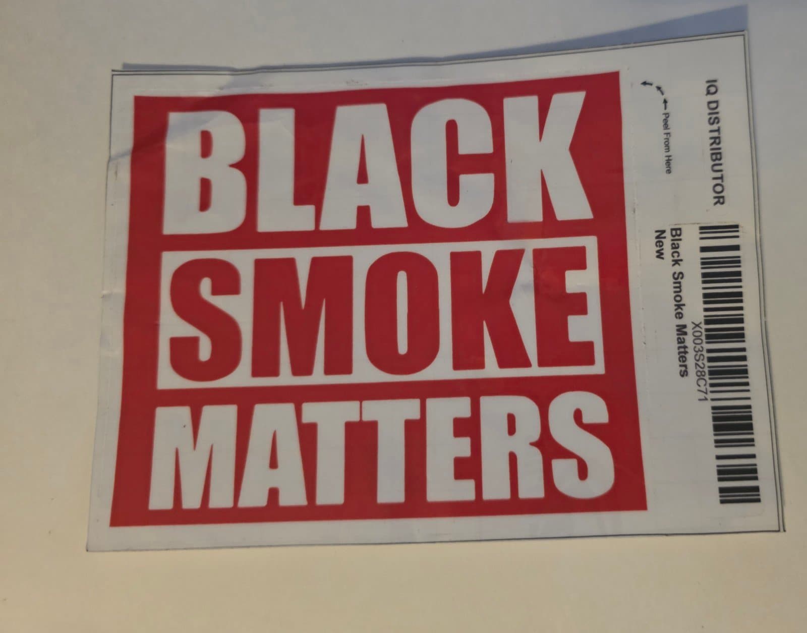 Black Smoke Matters Vinyl Sticker - Image 1