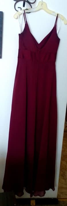 Bridesmaid Dress Sz 2 Wine David's Bridal - Thumbnail 5