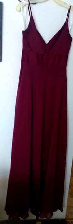 Bridesmaid Dress Sz 2 Wine David's Bridal - Thumbnail 4