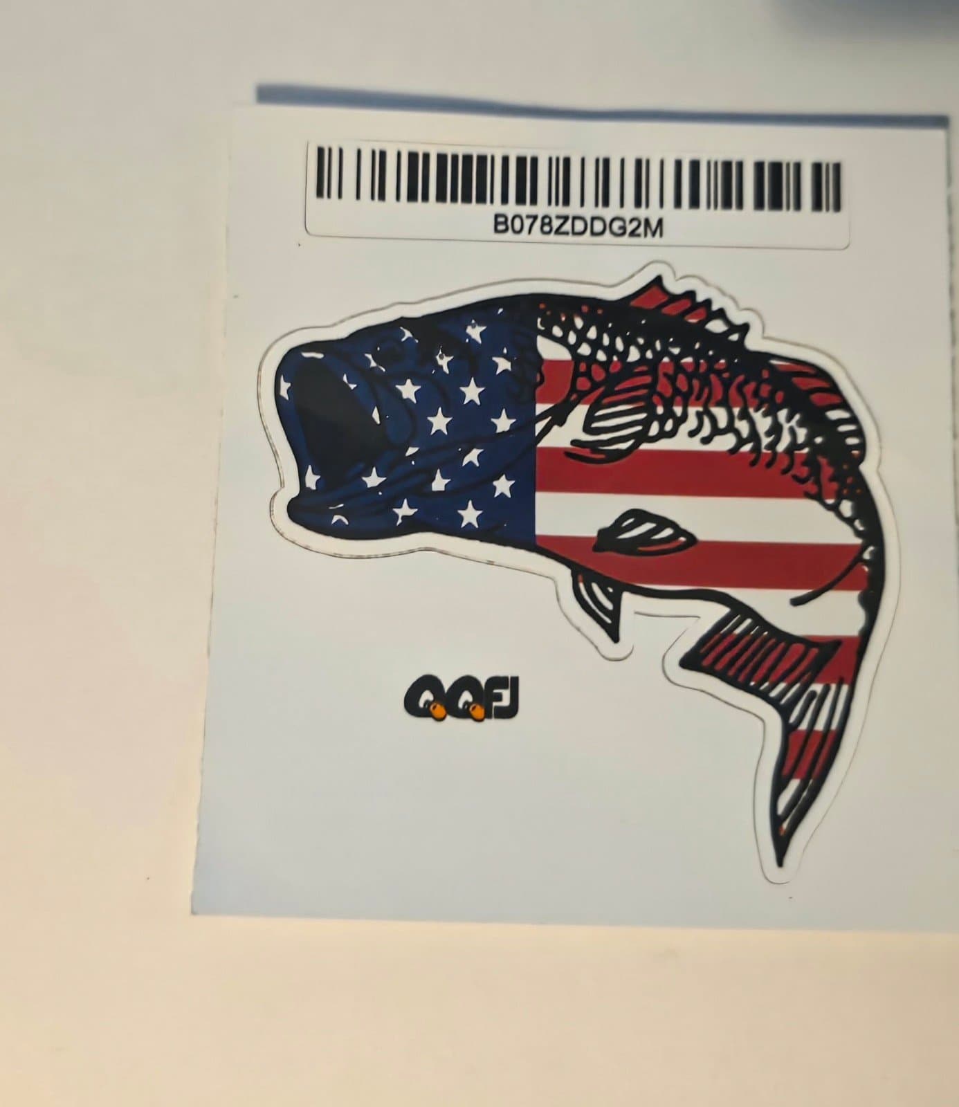 American Flag Fish Sticker - Image 1