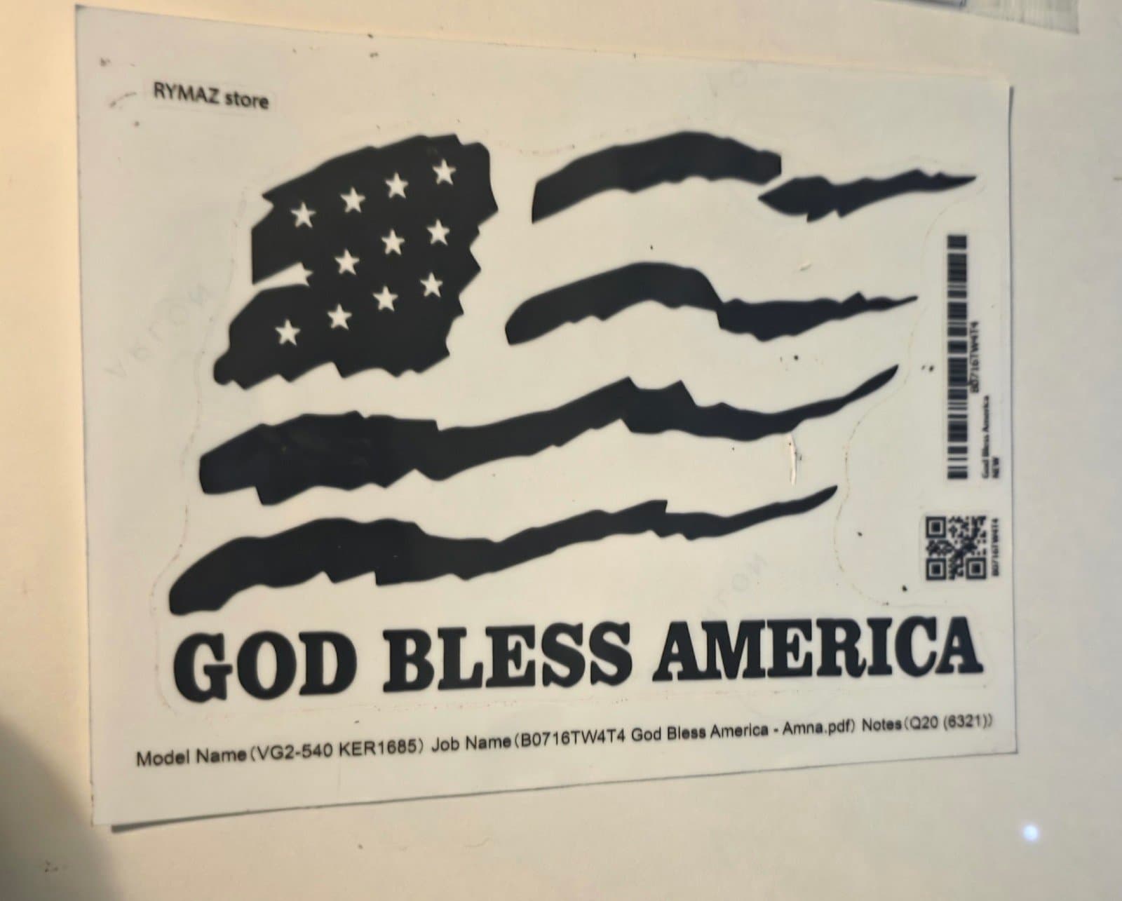 God Bless America Sticker - Image 1