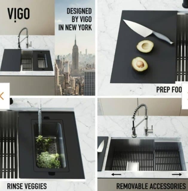 Vigoss 30" Farmhouse Style Stainless Steel Sink D1009 - Thumbnail 7