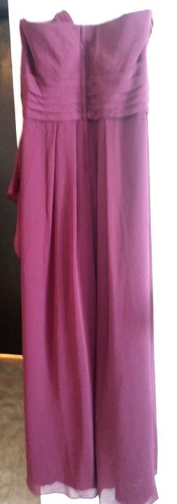 Bridesmaid Dress sz10 Wine David's Bridal - Thumbnail 6