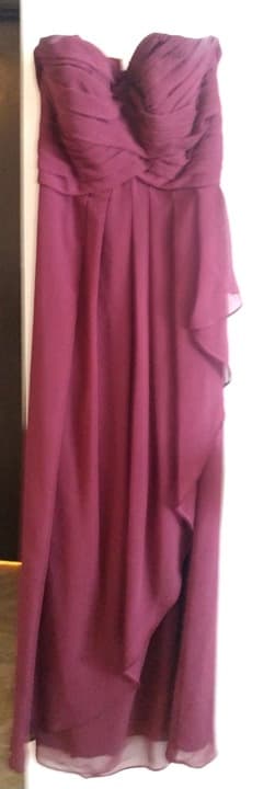 Bridesmaid Dress sz10 Wine David's Bridal - Thumbnail 4