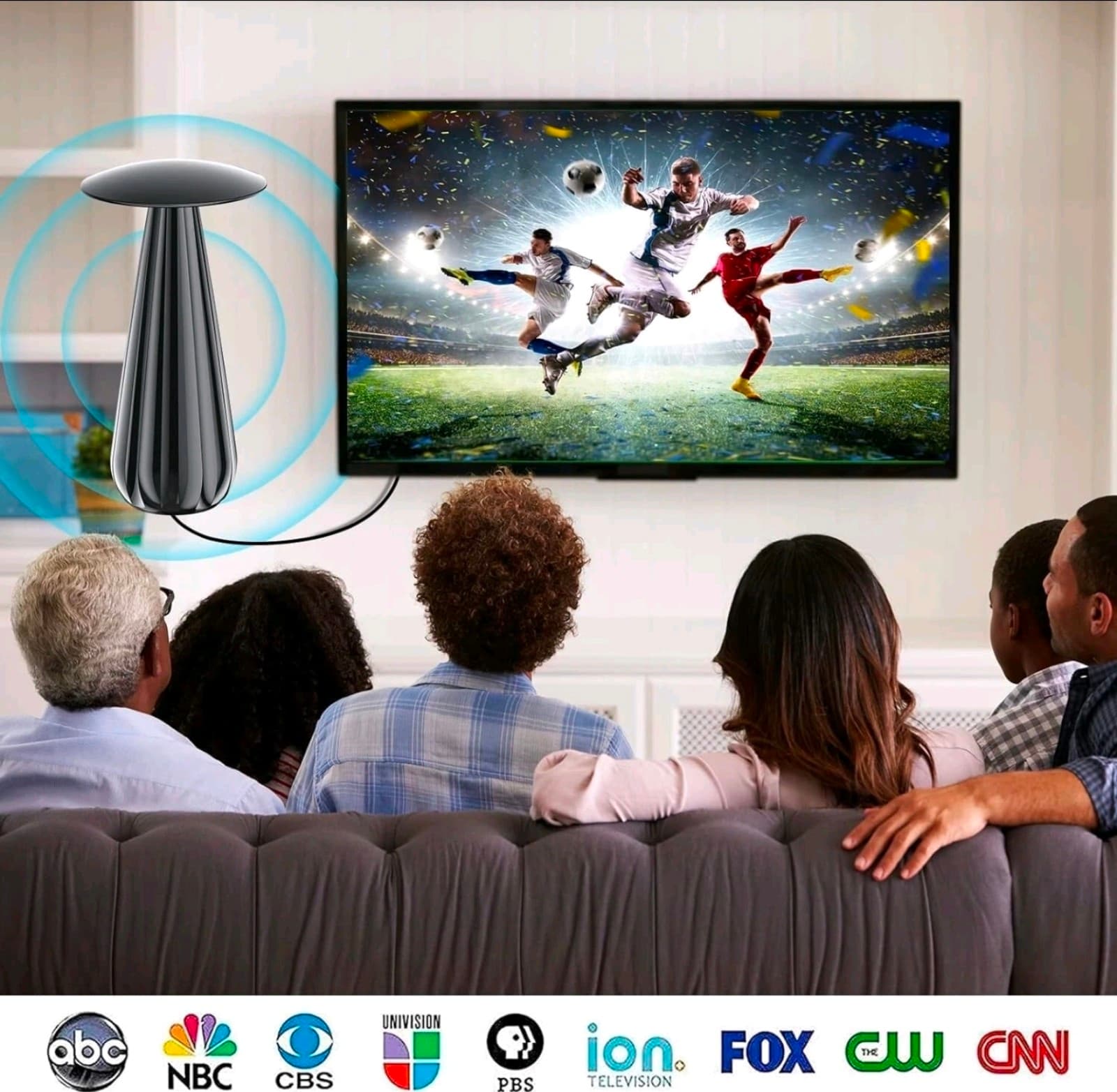 TV Antenna Smart Digital HD w Miles Range Amplified HD InOutdoor - Thumbnail 4