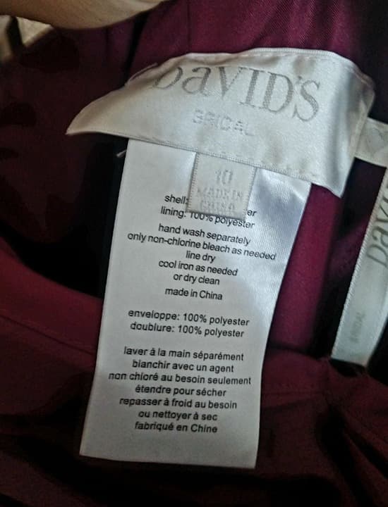 Bridesmaid Dress sz10 Wine David's Bridal - Thumbnail 9