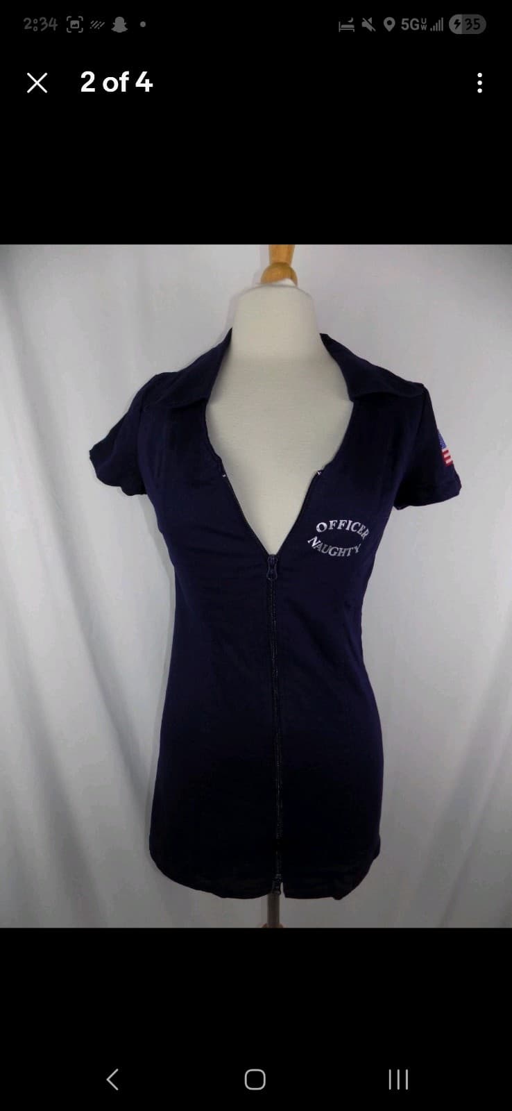 Police Cop Officer Naughty Adult M/L Halloween Party Costume - Thumbnail 2