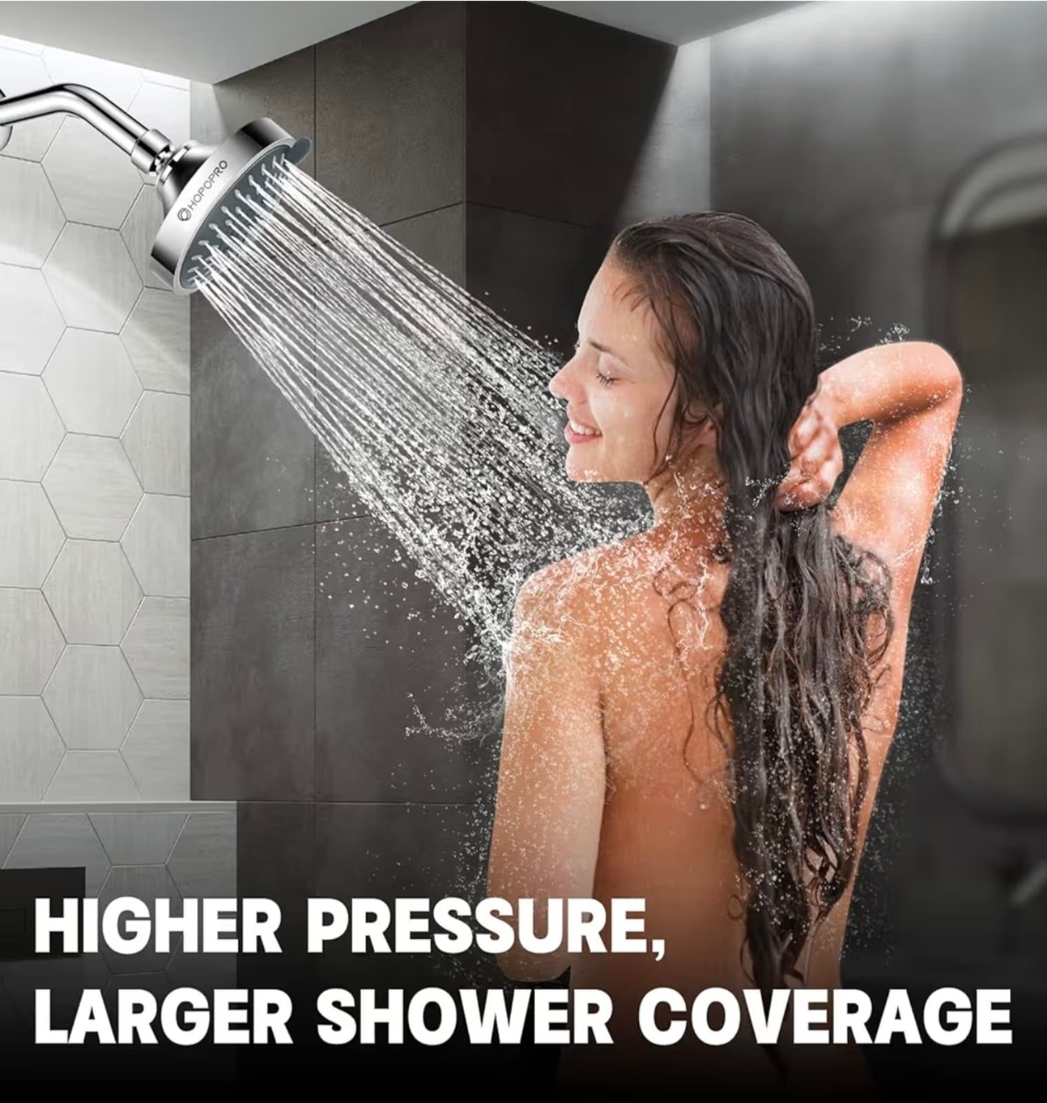High Pressure Shower Head 5 Spray Patterns - Thumbnail 5