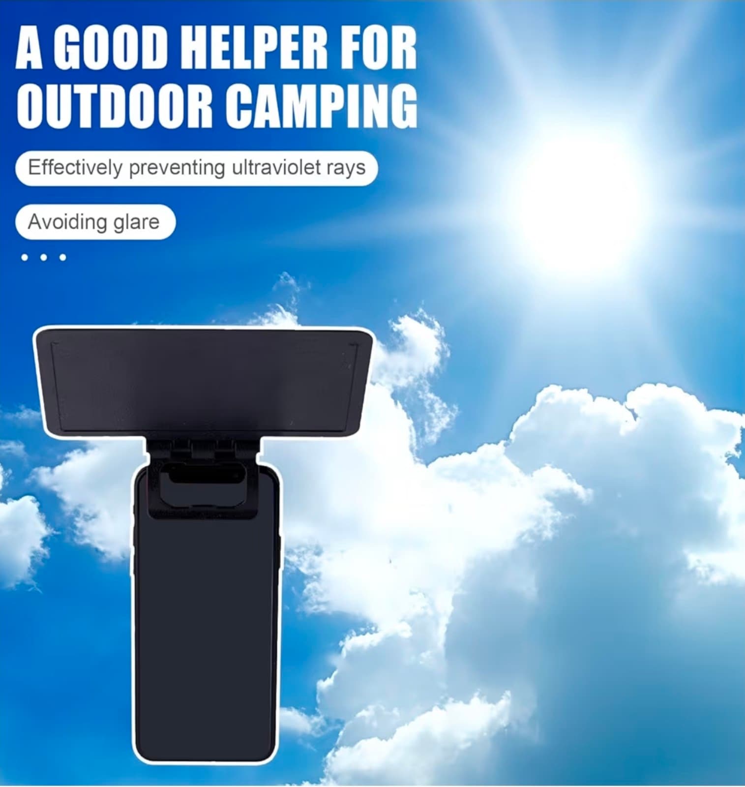 Phone Sun Shade, Anti-Glare/Reflection Adjustable Car Phone Sunshade Cover - Thumbnail 5