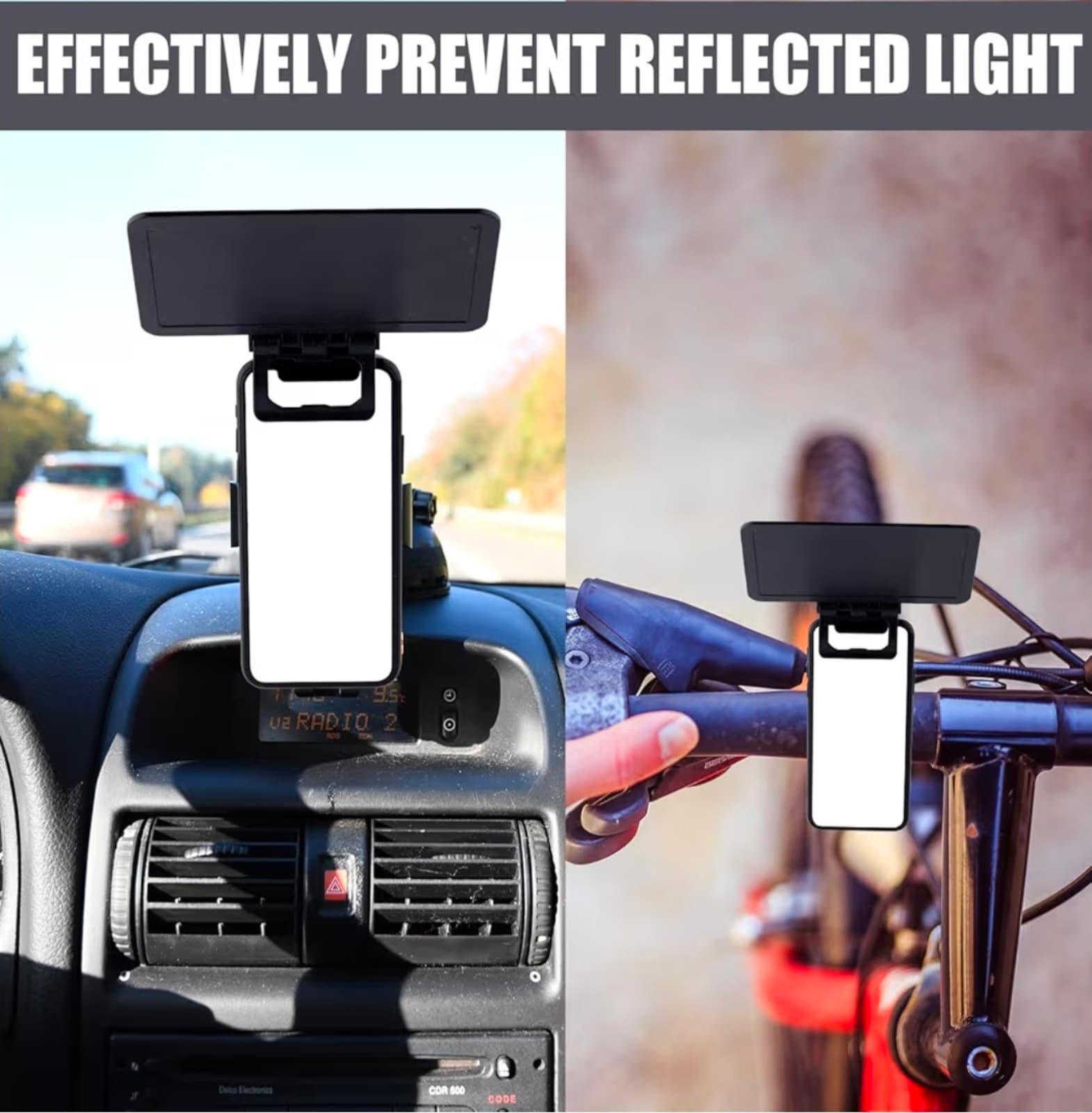 Phone Sun Shade, Anti-Glare/Reflection Adjustable Car Phone Sunshade Cover - Thumbnail 6