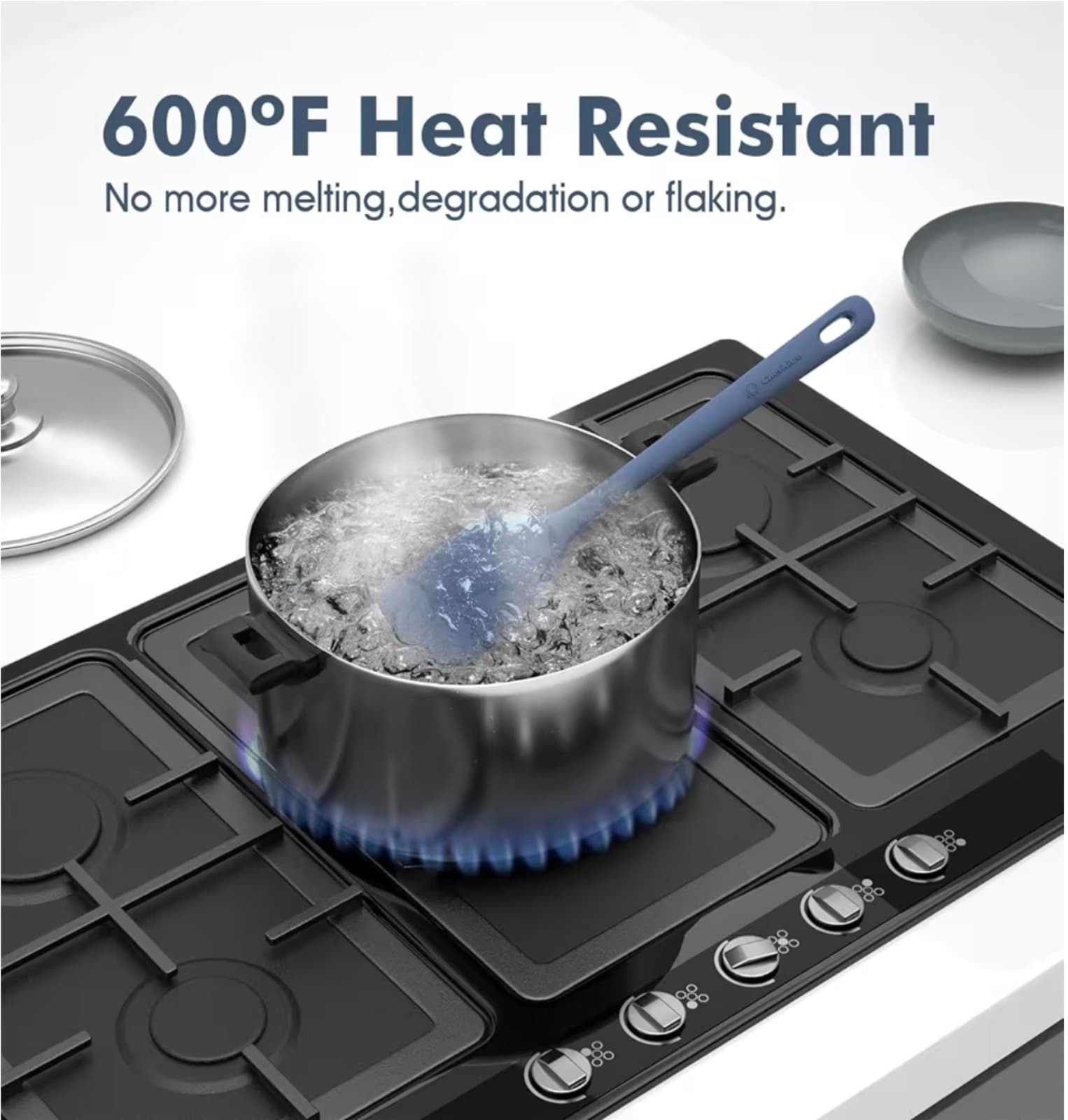 5 Pieces Silicone Spatula Set - Thumbnail 4