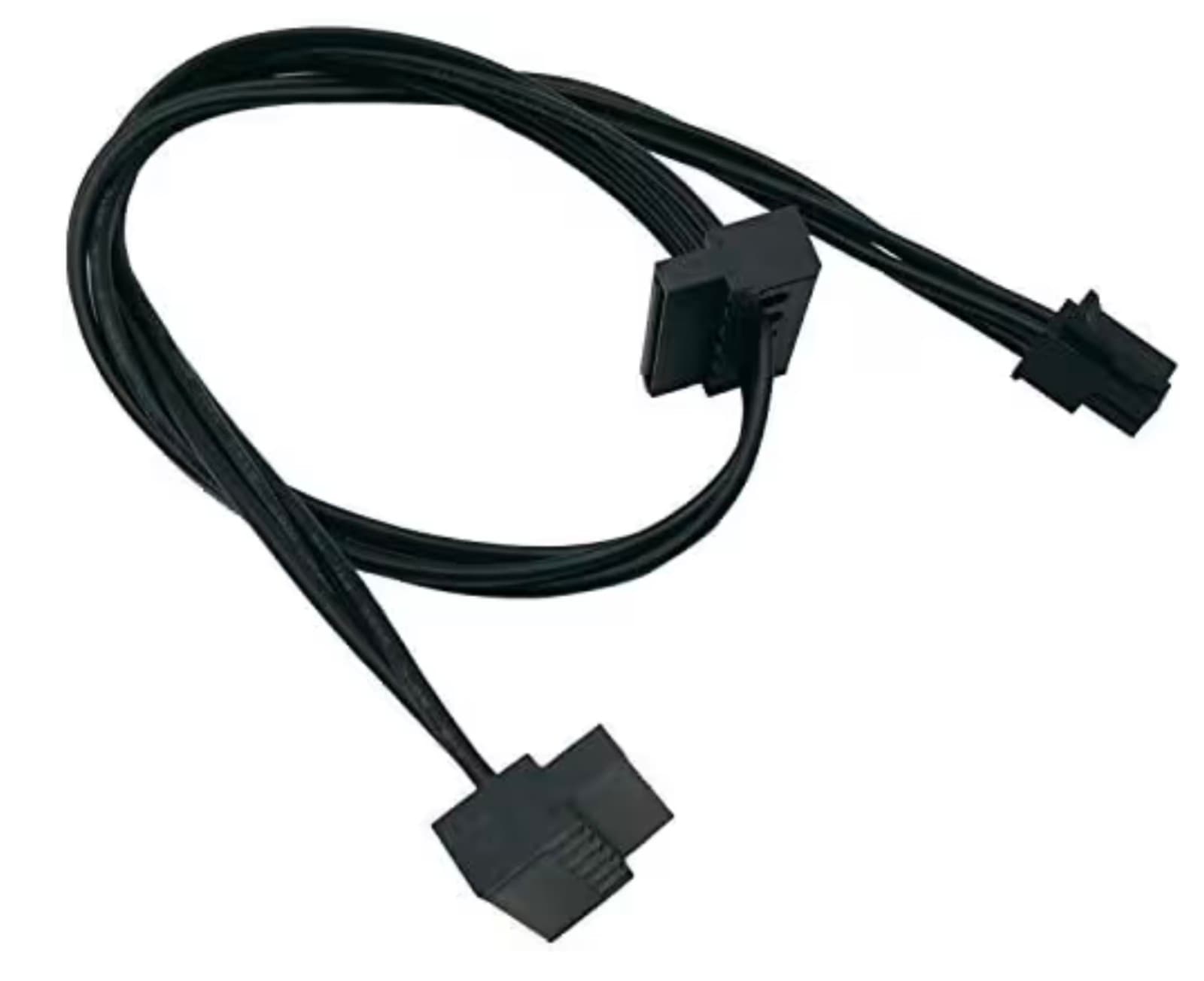 SATA Power Cable for Lenovo Motherboard, ATX Mini 4 Pin to 2X Right-Angle SATA H - Image 1