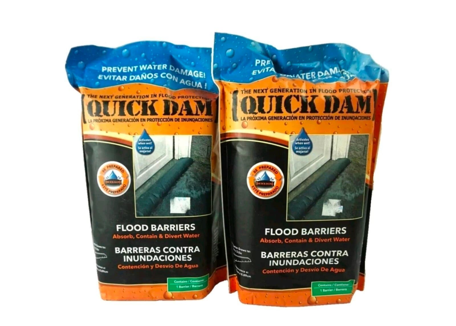 Quick Dam Flood Protection QD65-1 Flood Bag 5 Ft x 6in x 3.5in Lot of 2 NEW - Image 1