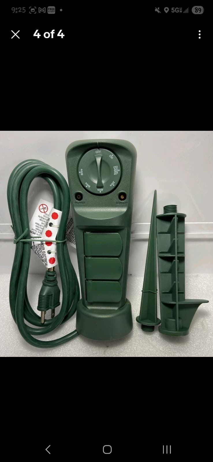 Power Stake with Built-in Timer and sensor Indoor/Outdoor - Thumbnail 2