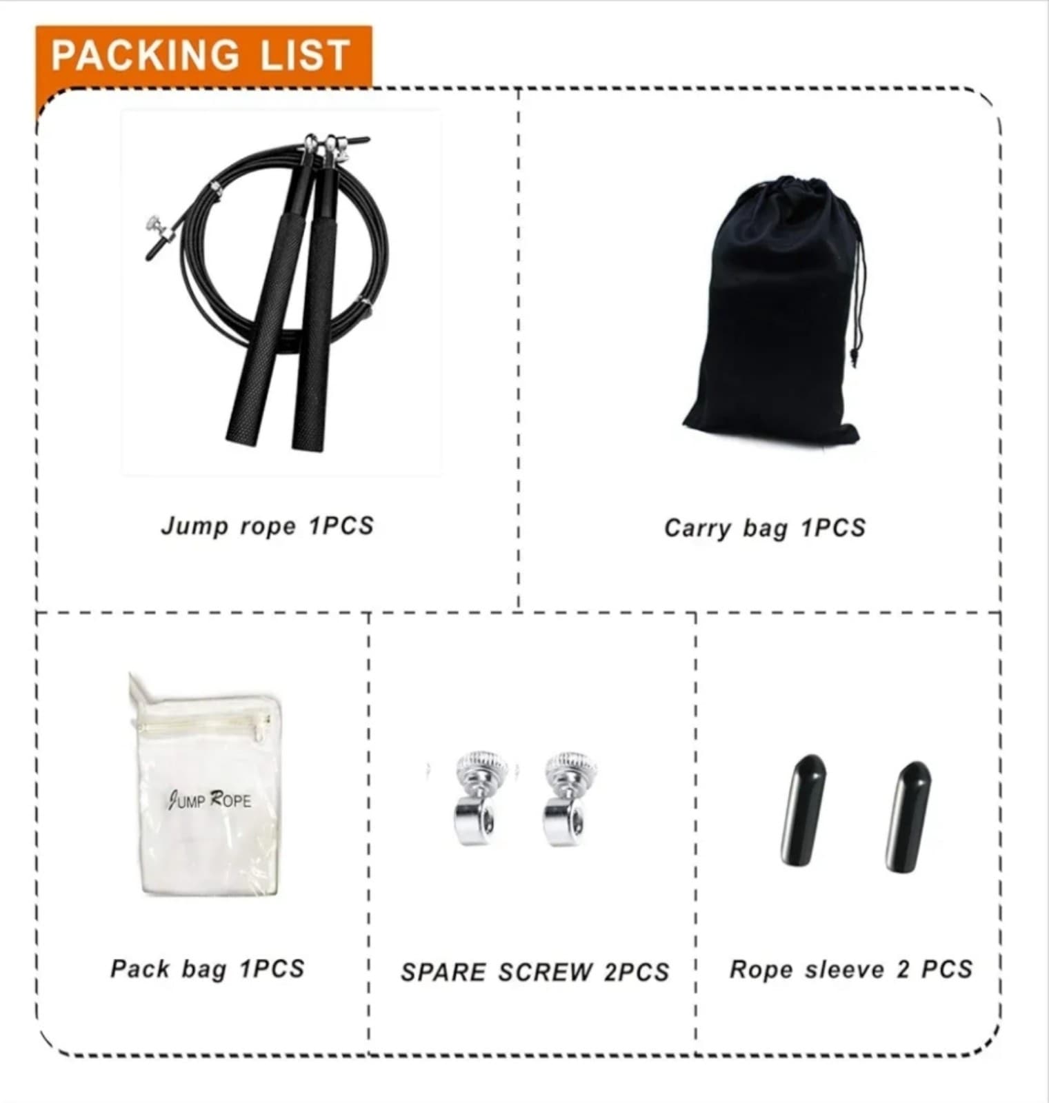 Speed Jump Rope - 360° Swivel Ball Bearing - Adjustable steel coated rope-Alumin - Thumbnail 5