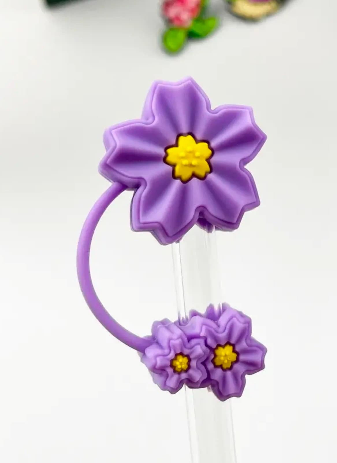 Stanley Cup Accessory Kit Purple Flower Letter B - Thumbnail 4