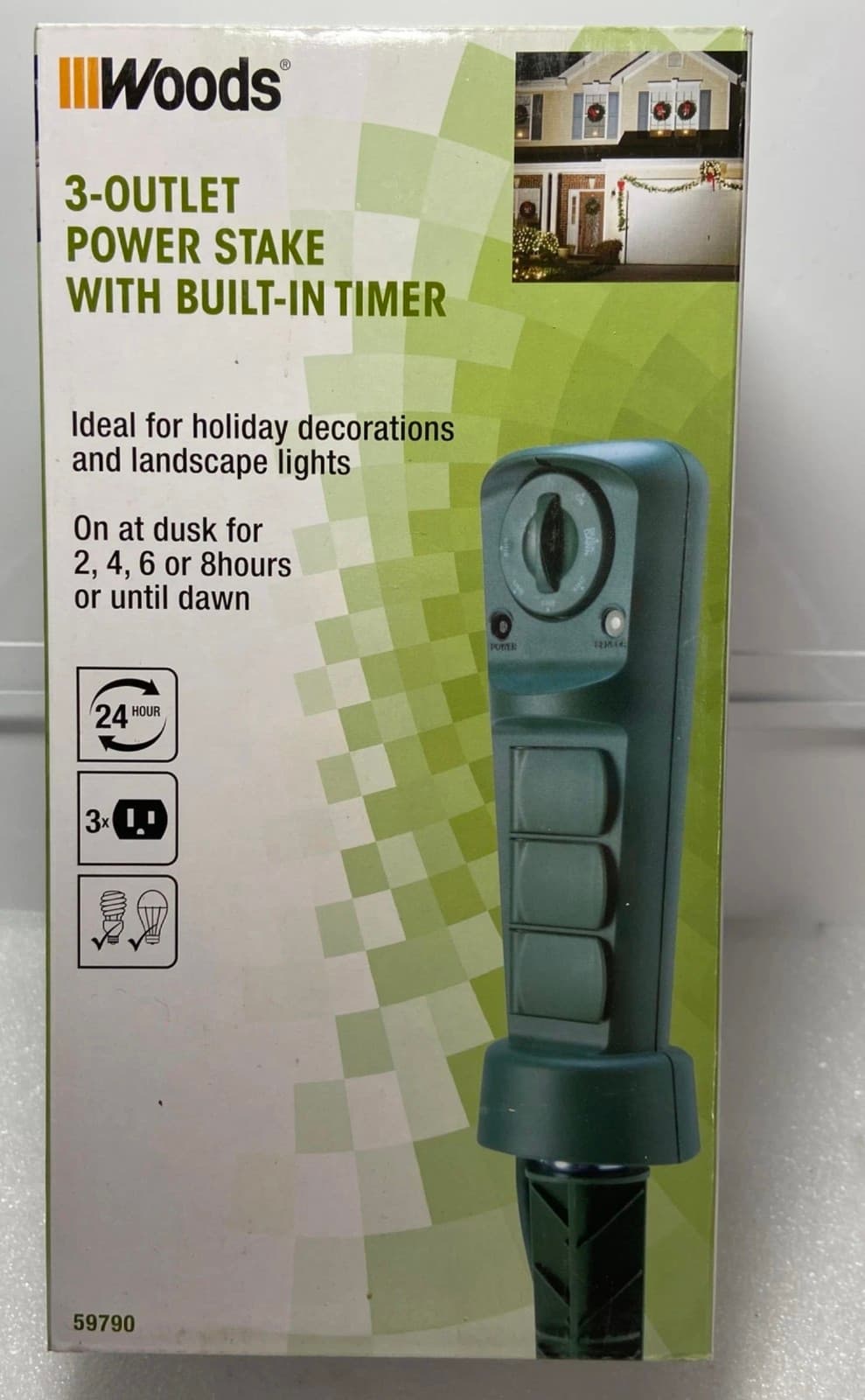 Power Stake with Built-in Timer and sensor Indoor/Outdoor - Image 1