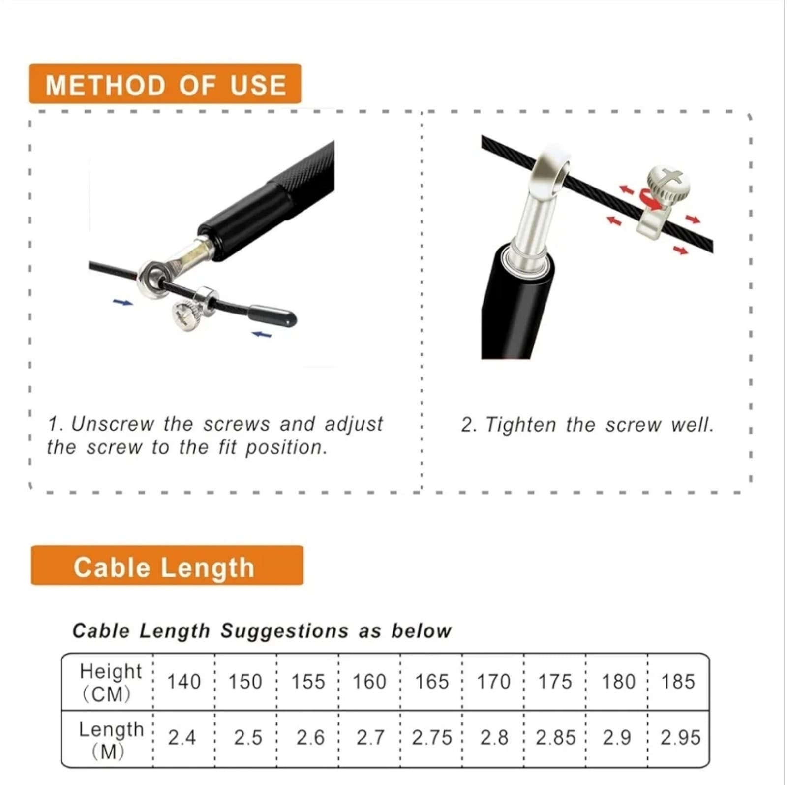 Speed Jump Rope - 360° Swivel Ball Bearing - Adjustable steel coated rope-Alumin - Thumbnail 4