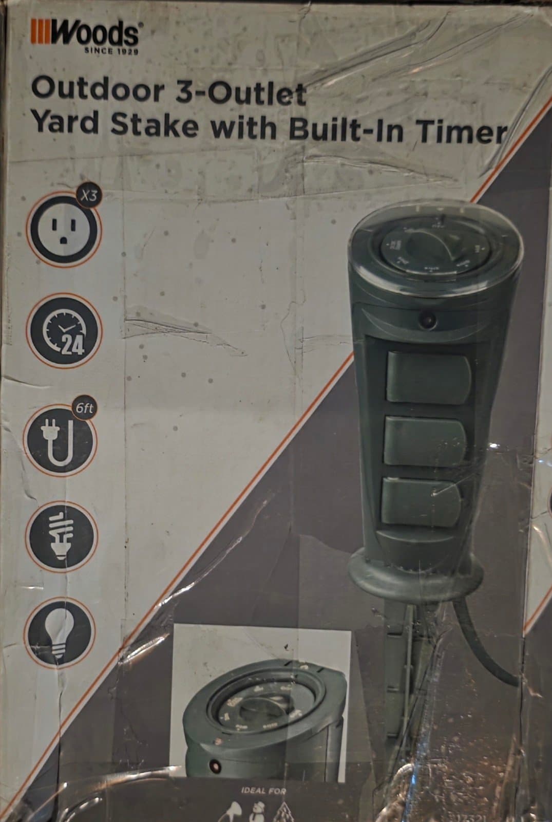 Power Stake with Built-in Timer and sensor Indoor/Outdoor - Thumbnail 3