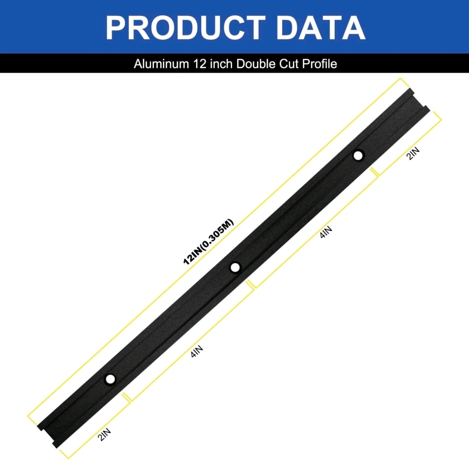 T-Track for Woodworking 12inches 4pack - Thumbnail 3