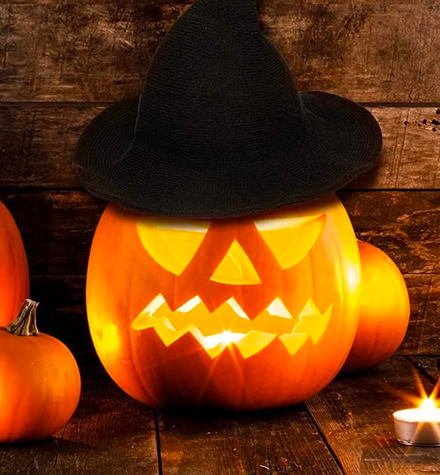 Halloween Witch Hat for Women, Wide Brim Foldable Pointed Cap, for Halloween - Thumbnail 6