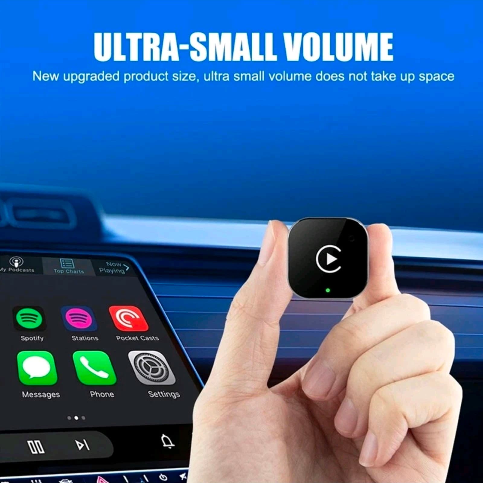 USB Auto Wireless CarPlay Adapter For Apple Android Wireless Dongle Plug ＆ Play - Thumbnail 6