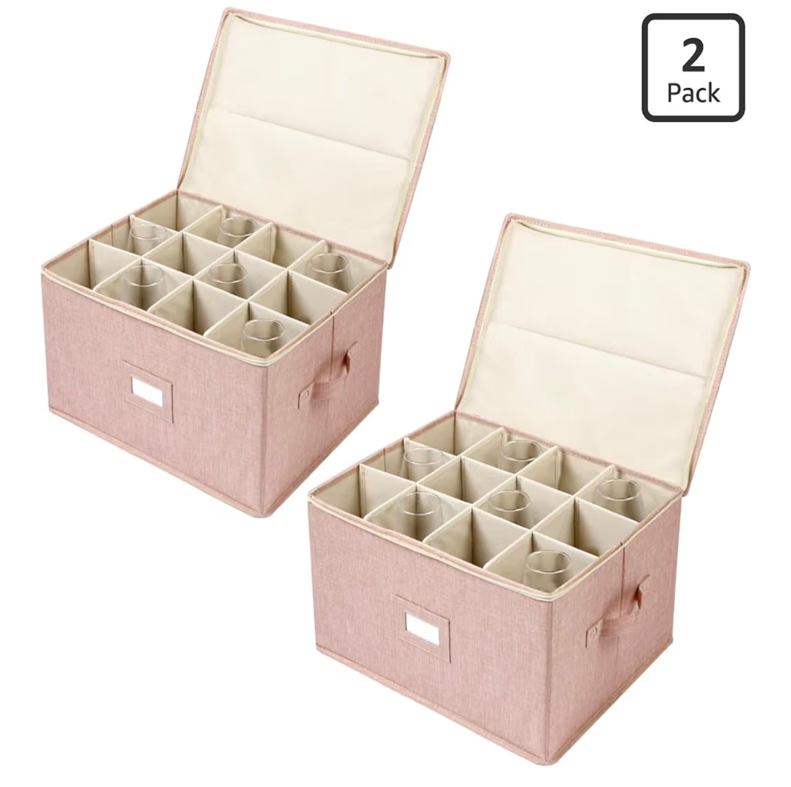 Storage Container 2 Pack, Stemware Collapsible Storage Containers - Image 1