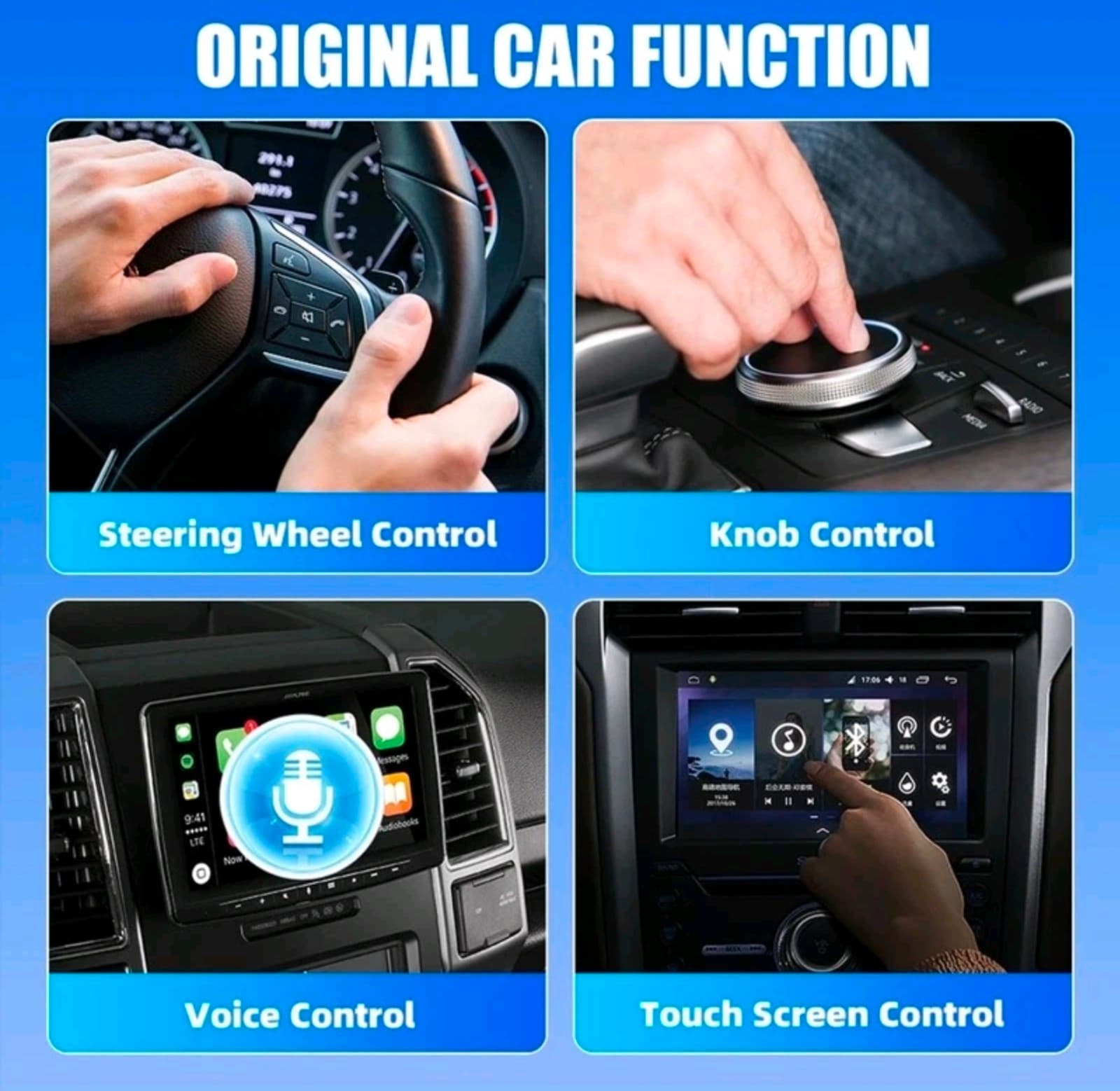 USB Auto Wireless CarPlay Adapter For Apple Android Wireless Dongle Plug ＆ Play - Thumbnail 9