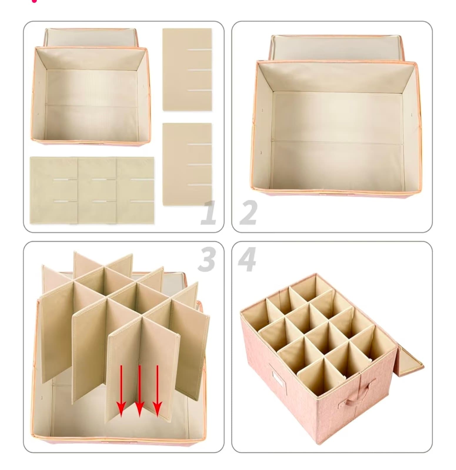 Storage Container 2 Pack, Stemware Collapsible Storage Containers - Thumbnail 6