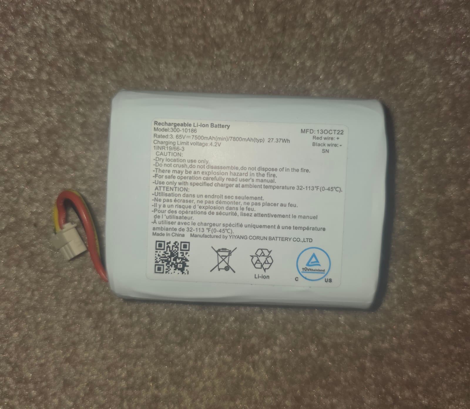 ADT Command Smart Security Panel Lithium-ion Battery - Thumbnail 5