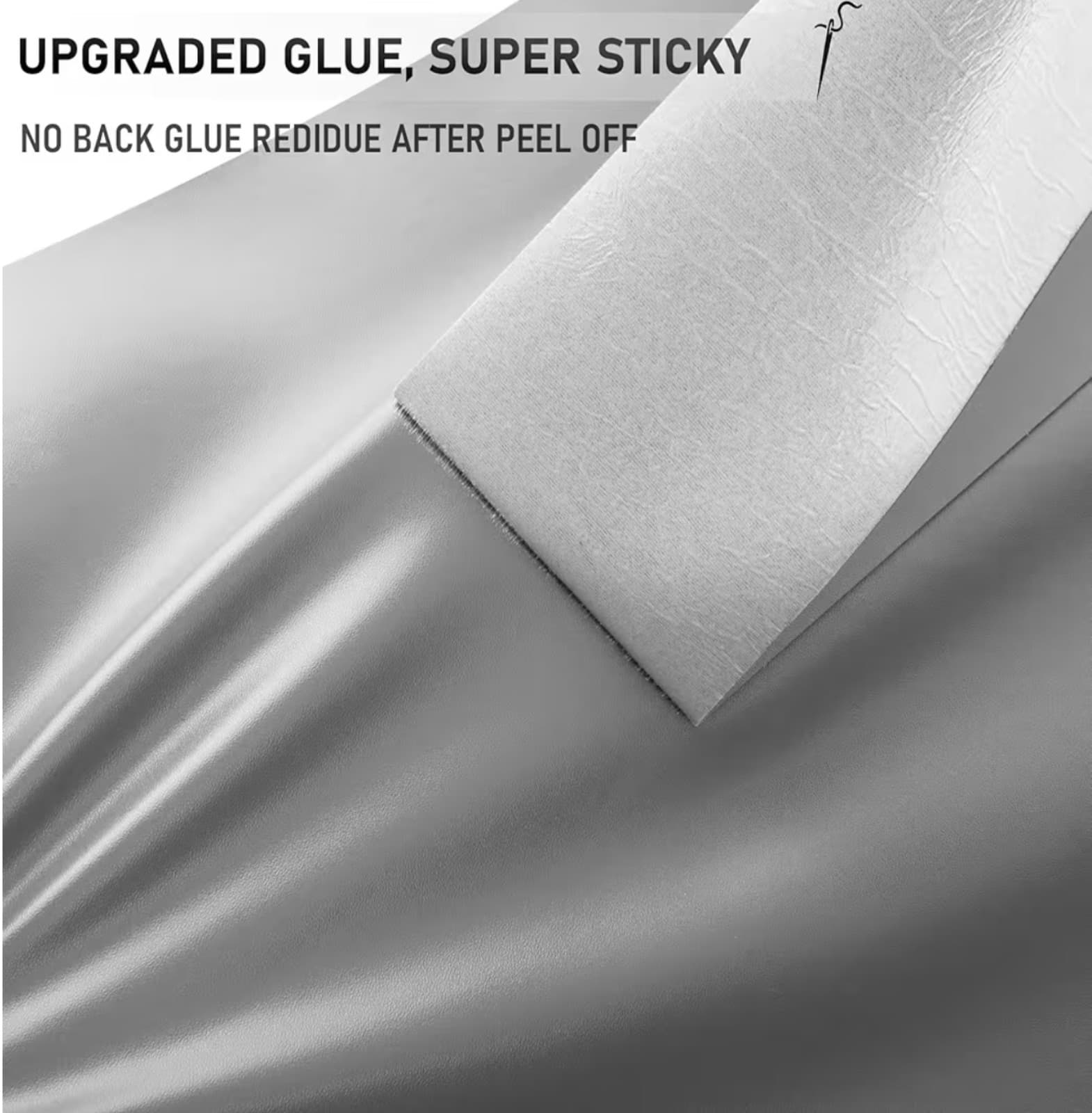 Leather Repair Tape Kit, 4"x 63" Leather Repair Patch for Furniture Grey - Thumbnail 2