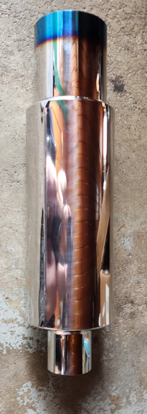 Evil Energy Blue Tip Exhaust 18.5" L x 2.5" Inlet x 4" Outlet - Thumbnail 2