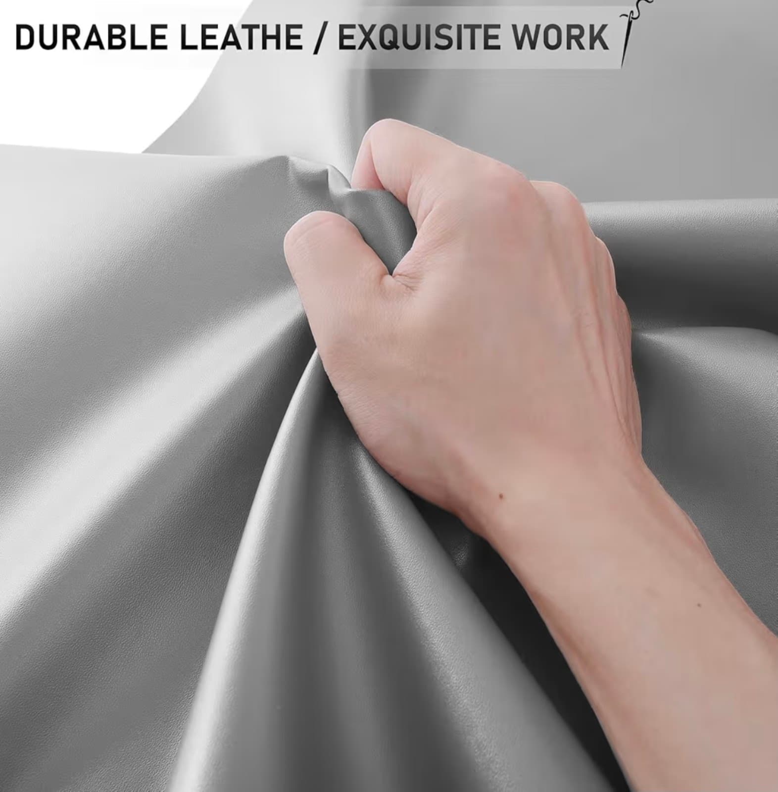 Leather Repair Tape Kit, 4"x 63" Leather Repair Patch for Furniture Grey - Thumbnail 3