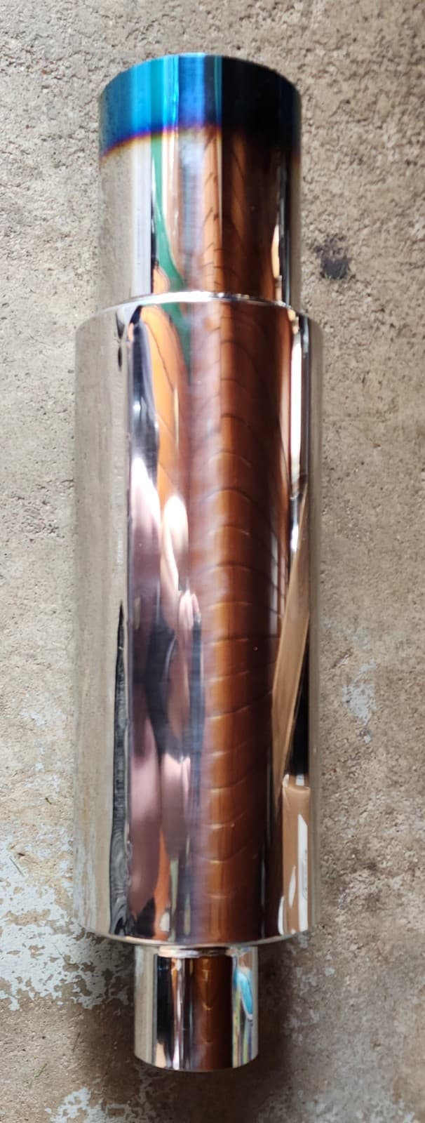 Evil Energy Blue Tip Exhaust 18.5" L x 2.5" Inlet x 4" Outlet - Thumbnail 3