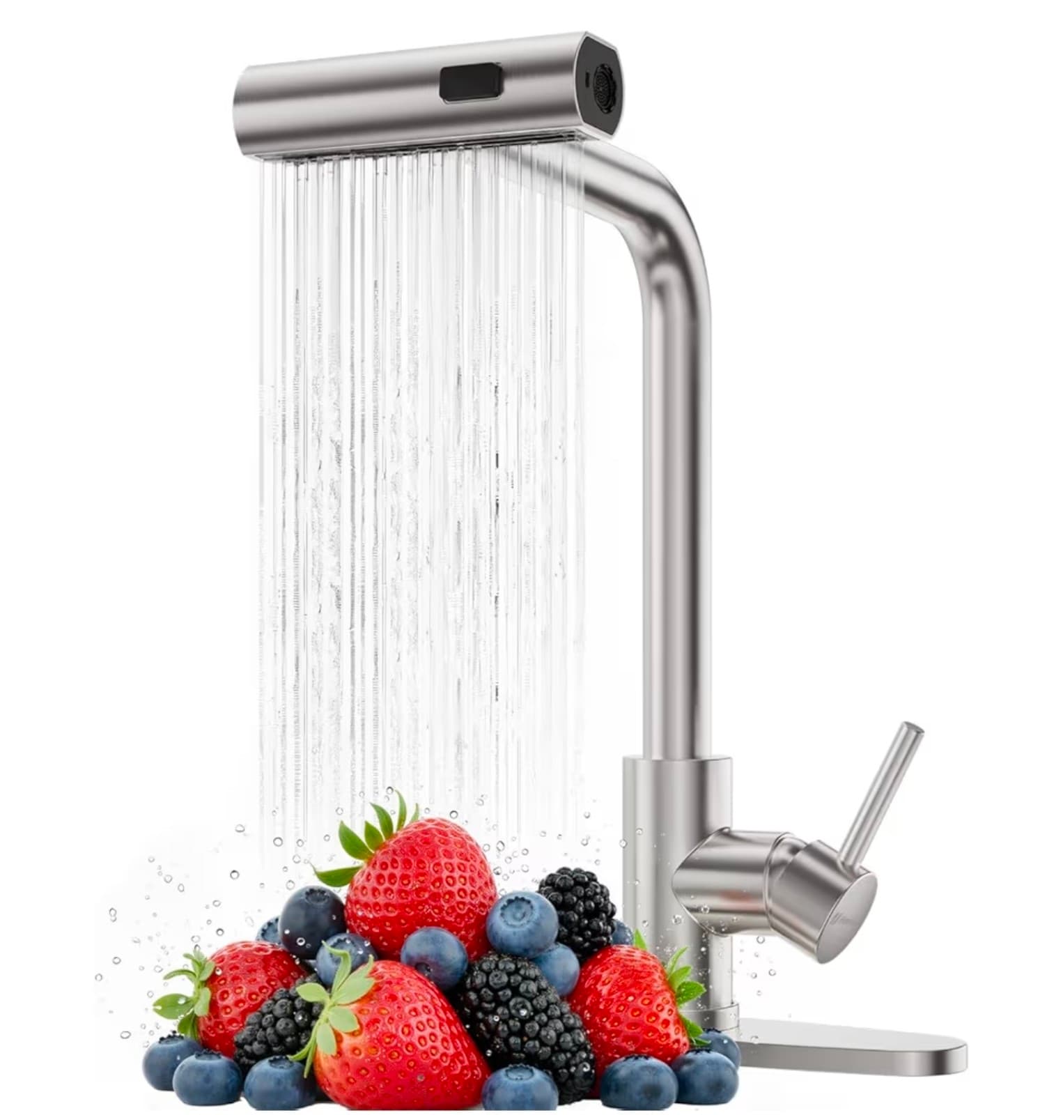 Kitchen Faucet - Waterfall Kitchen Faucet, Stainless Steel Kitchen Sink - Image 1