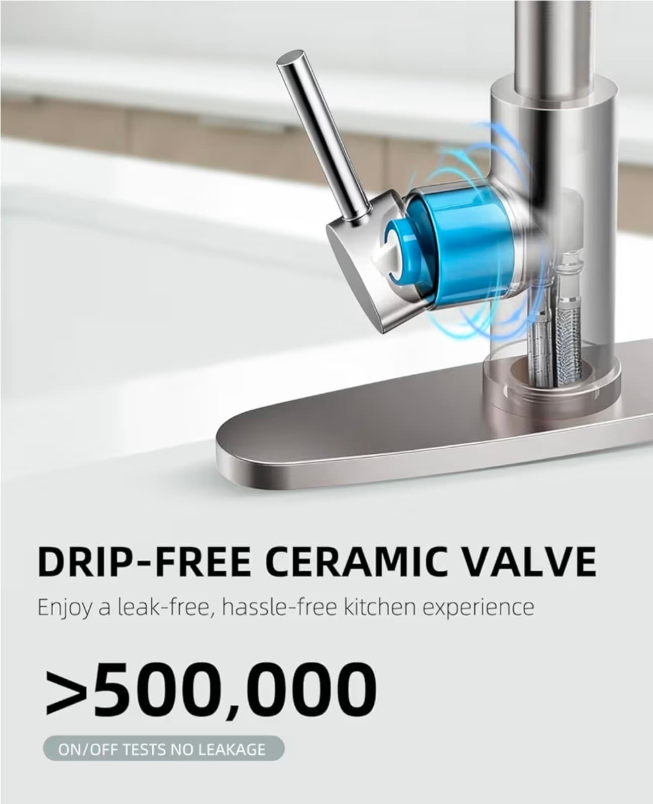 Kitchen Faucet - Waterfall Kitchen Faucet, Stainless Steel Kitchen Sink - Thumbnail 4