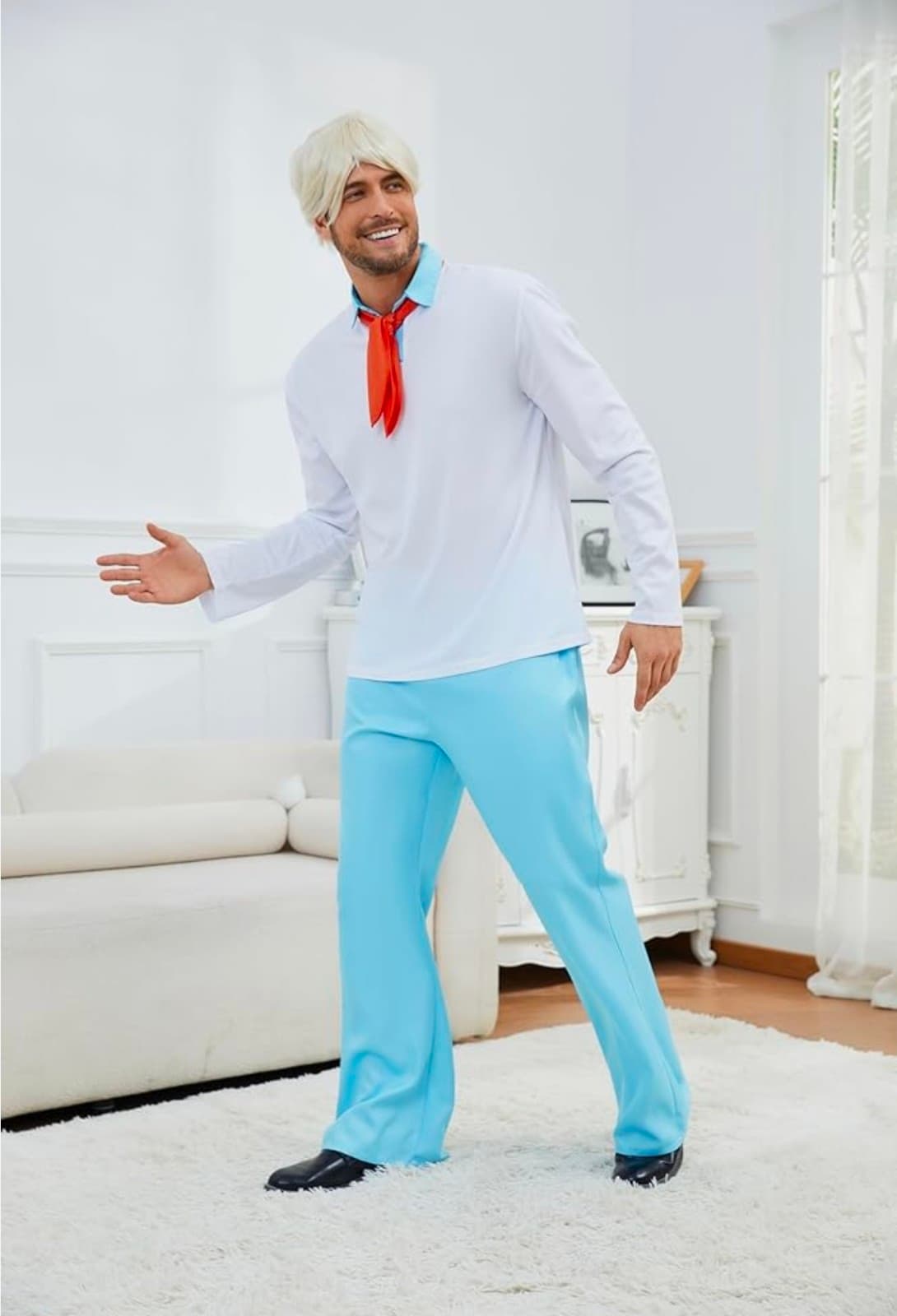 Fred Costume Mens sz Large Scooby Doo - Thumbnail 3