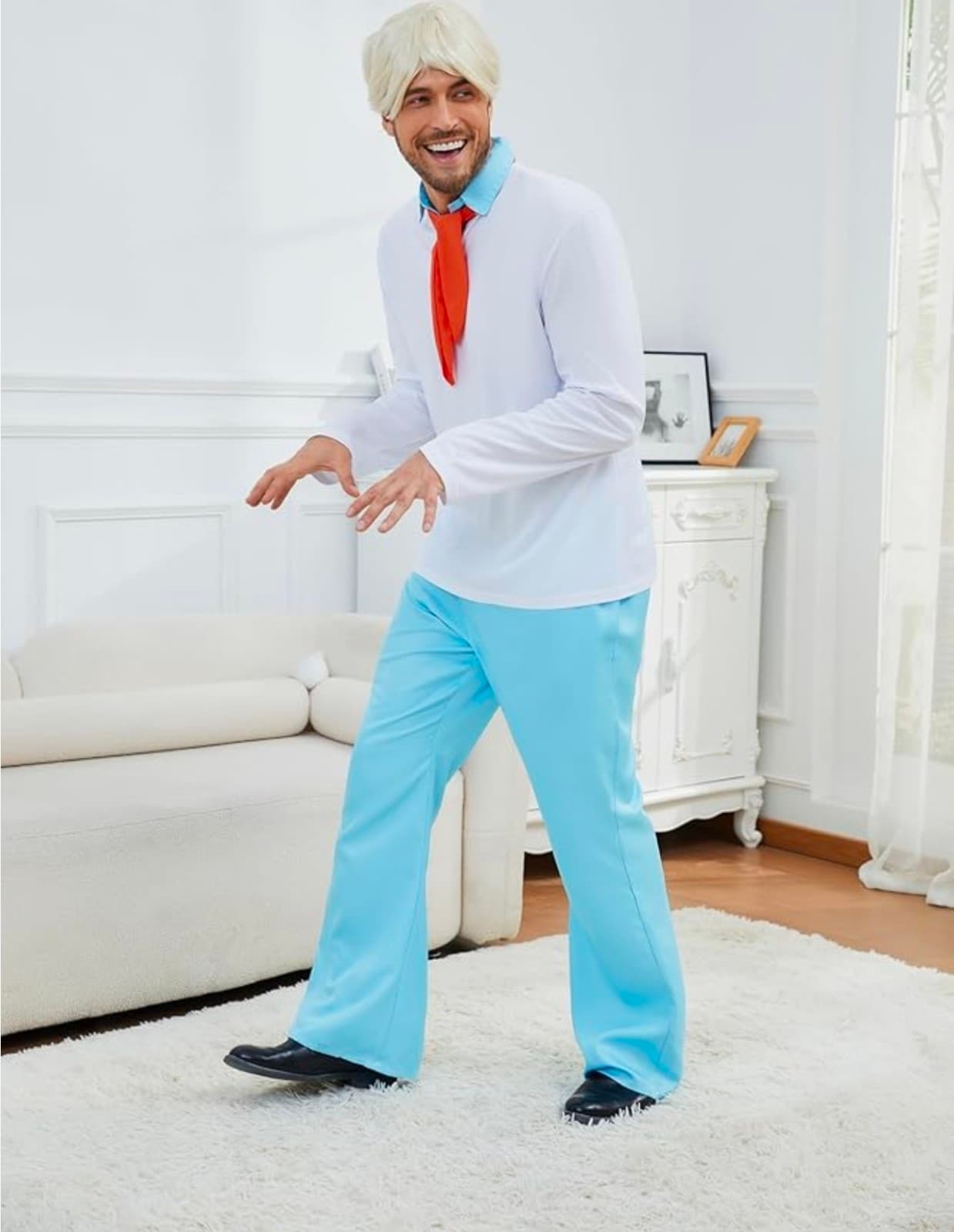 Fred Costume Mens sz Large Scooby Doo - Thumbnail 2