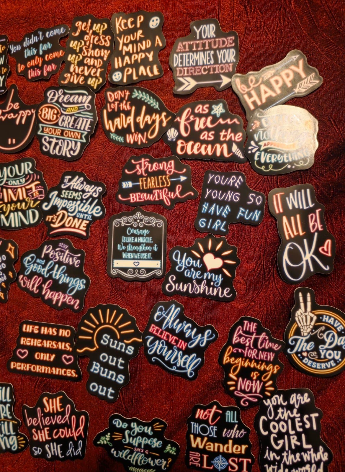 Girl Inspirational Stickers 50ct - Image 1